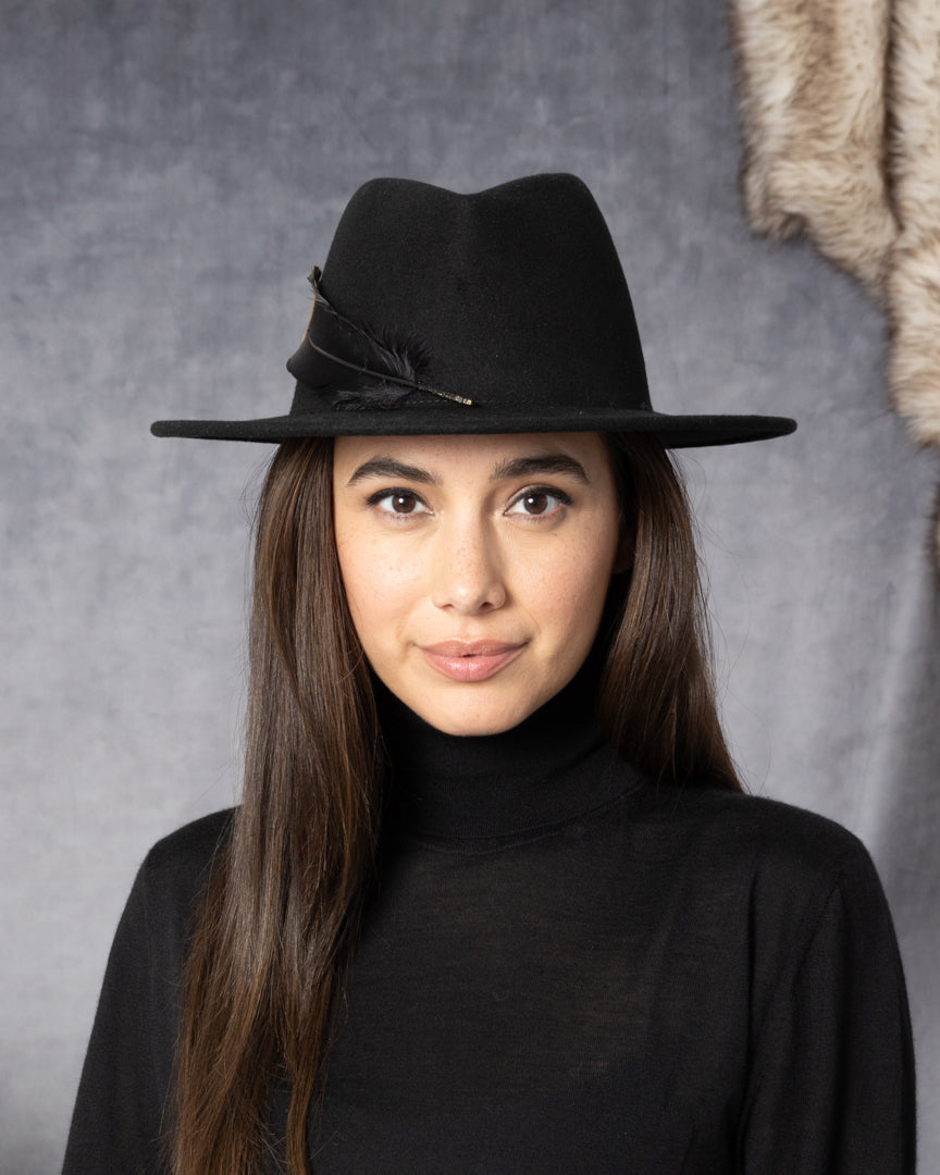 Blaine Feather-Embellished Wool-Felt Fedora