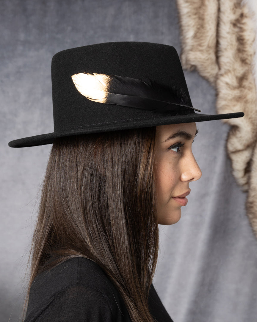 Blaine Feather-Embellished Wool-Felt Fedora