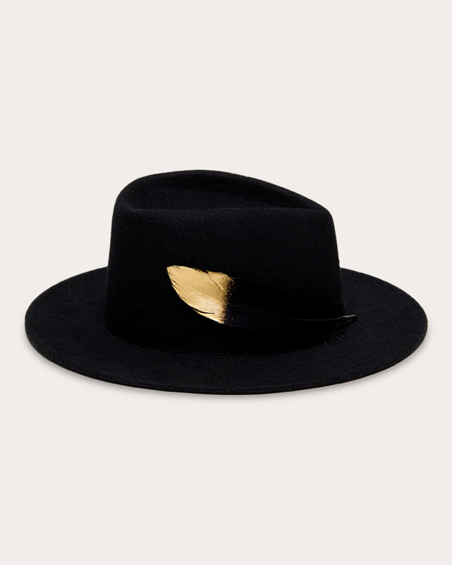 Blaine Feather-Embellished Wool-Felt Fedora