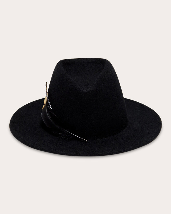 Blaine Feather-Embellished Wool-Felt Fedora