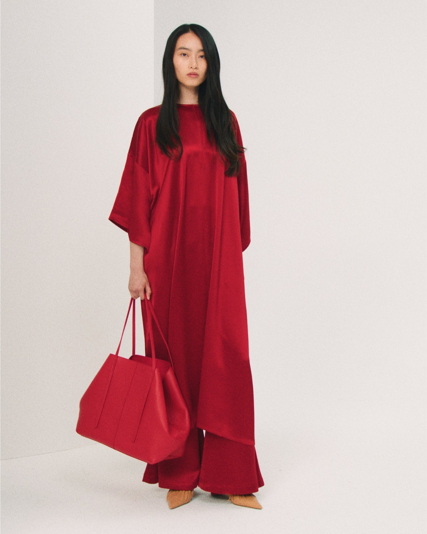 Cicine Satin Midi Dress