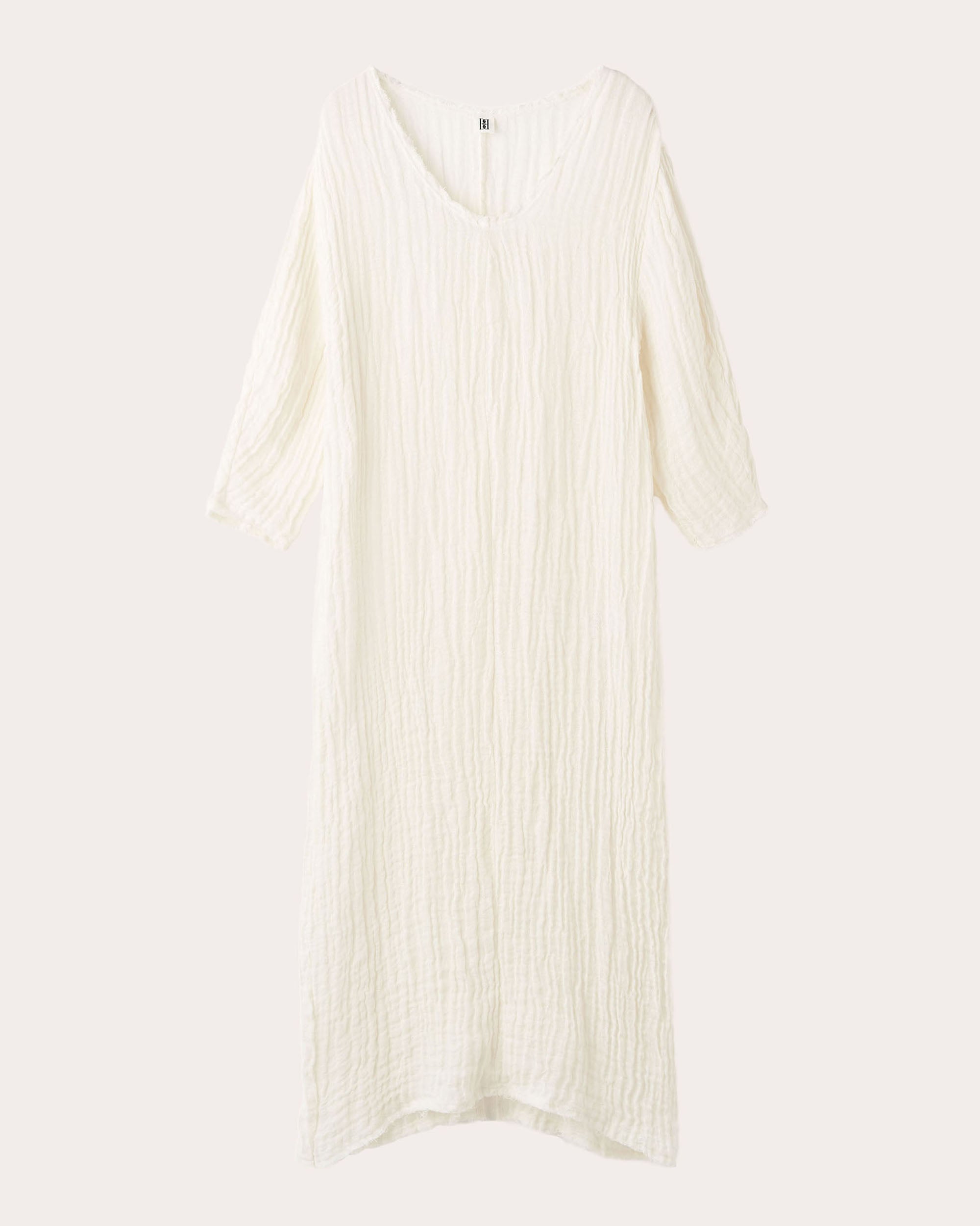 Miolla Textured Linen Maxi Dress