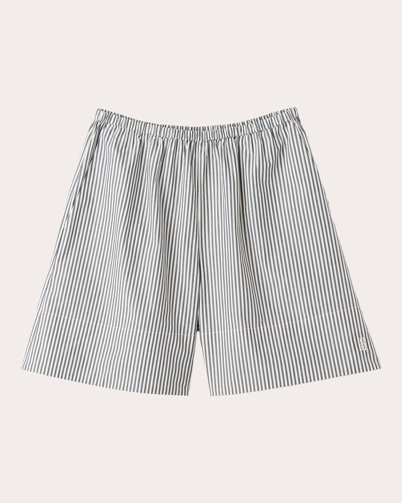 Siona Striped Cotton Shorts