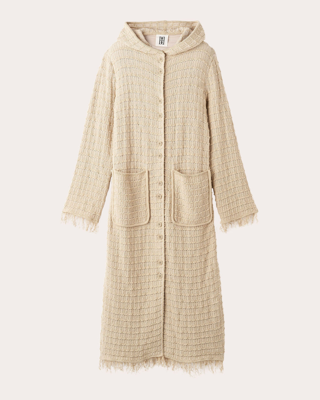 Tallula Fringed Crochet-Knit Hooded Jacket
