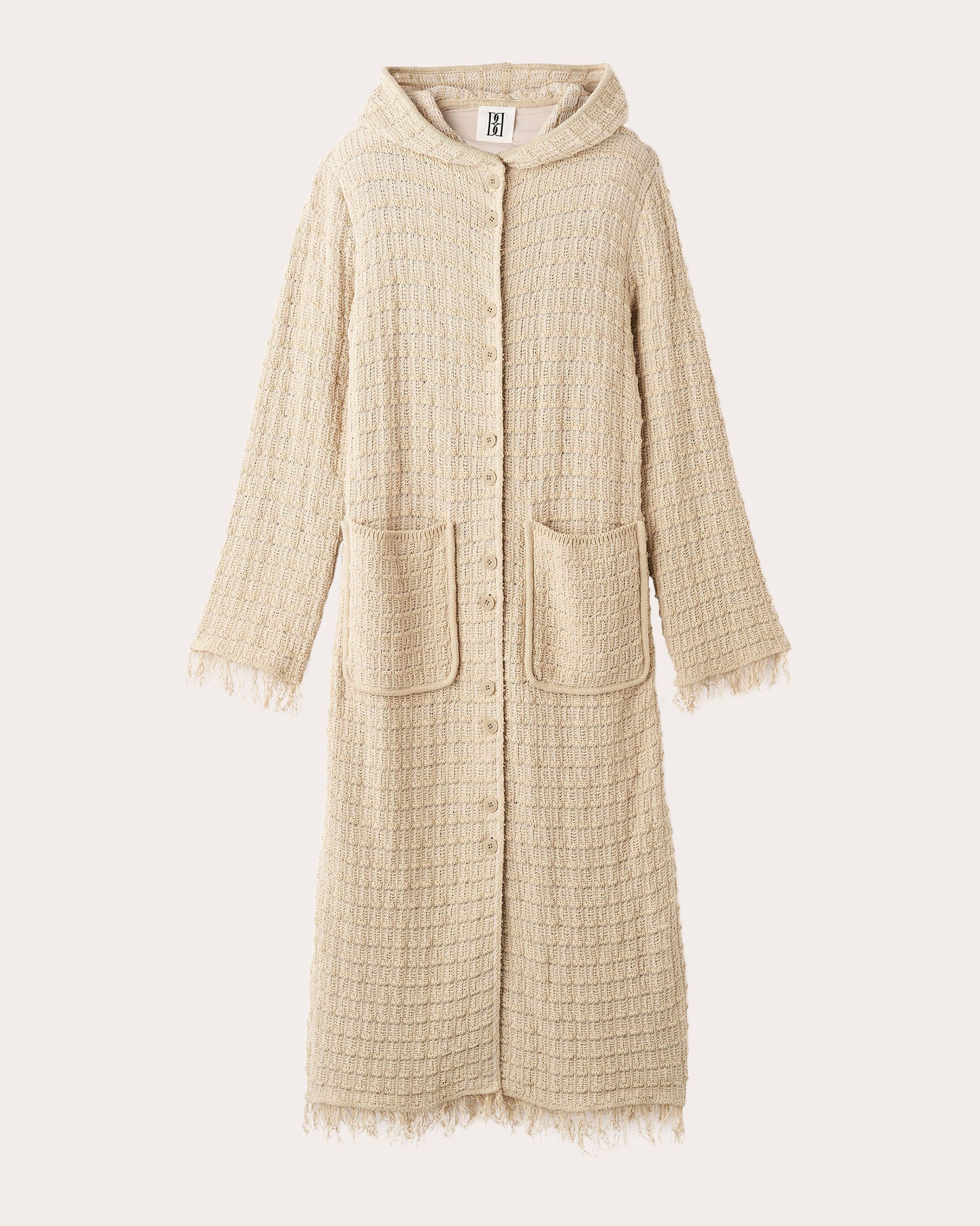 Tallula Fringed Crochet-Knit Hooded Jacket