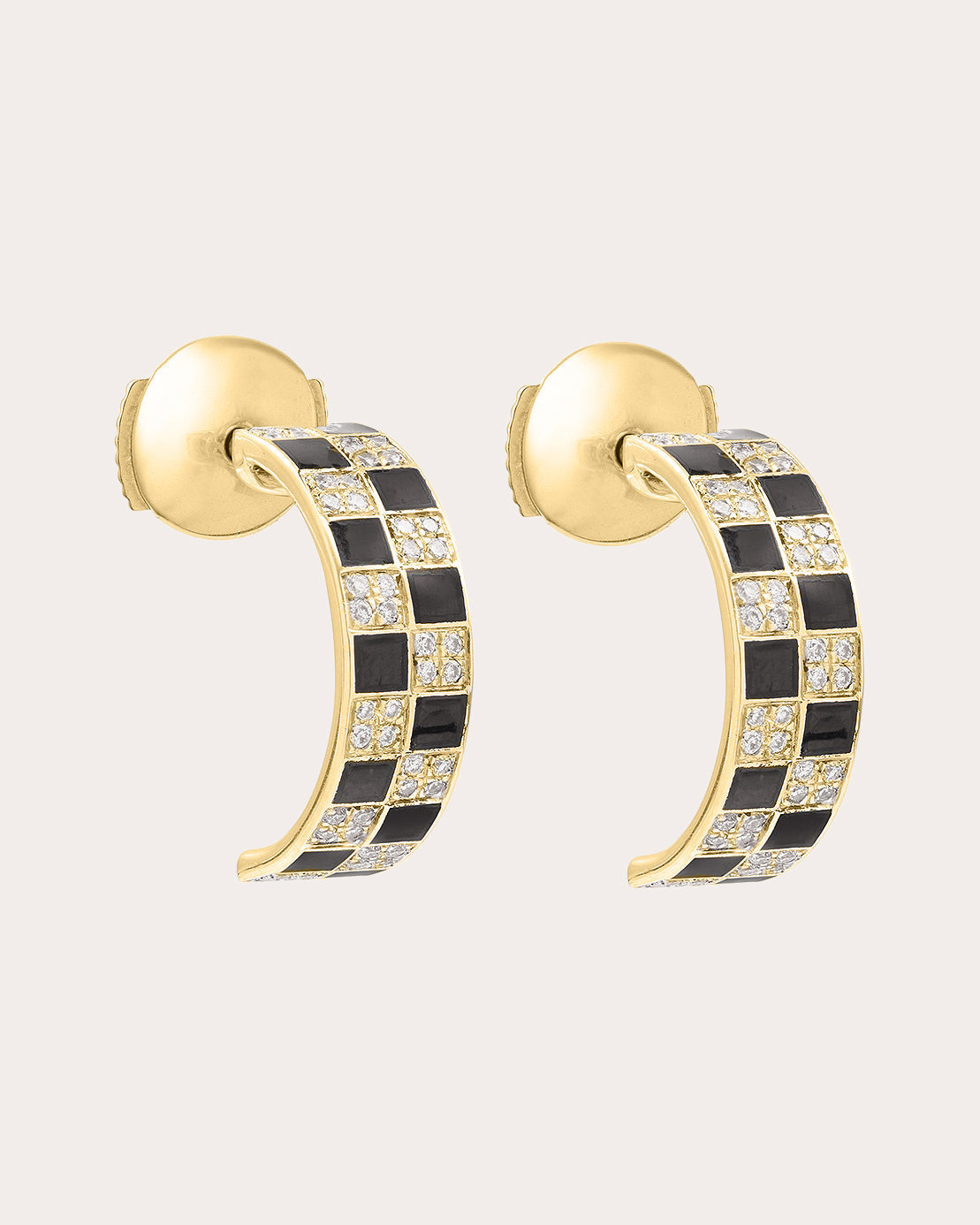 Illusion 18K Gold Lacquer and Lab-Grown Diamond Earrings