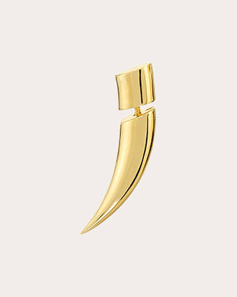 Small Tooth 18k Gold Single Earring