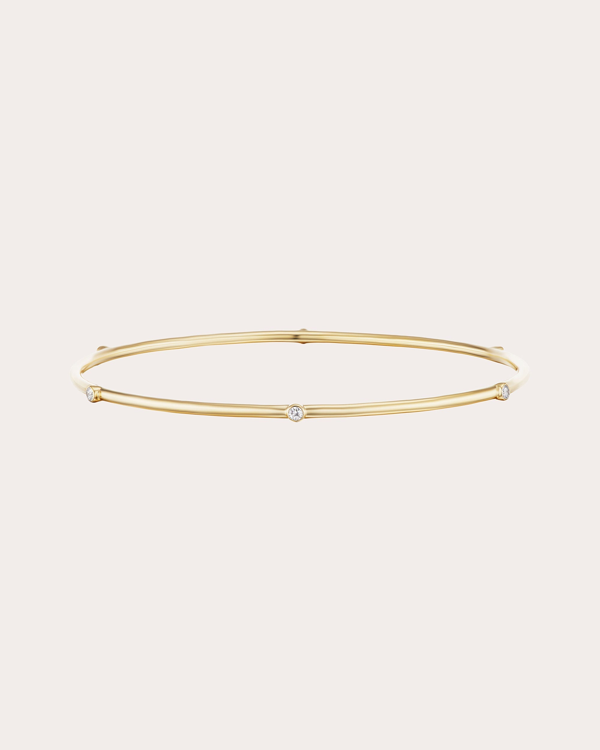 Confetti 14K Gold Diamond Bangle