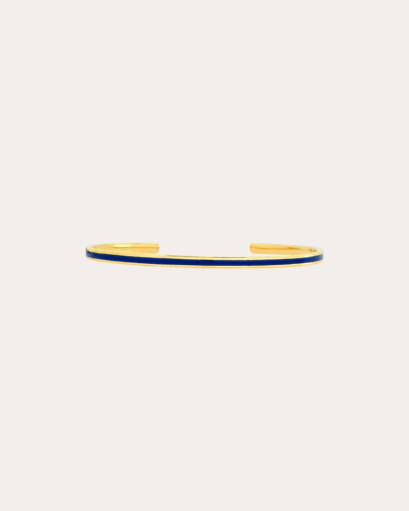 18K Gold Blue Enamel Cuff