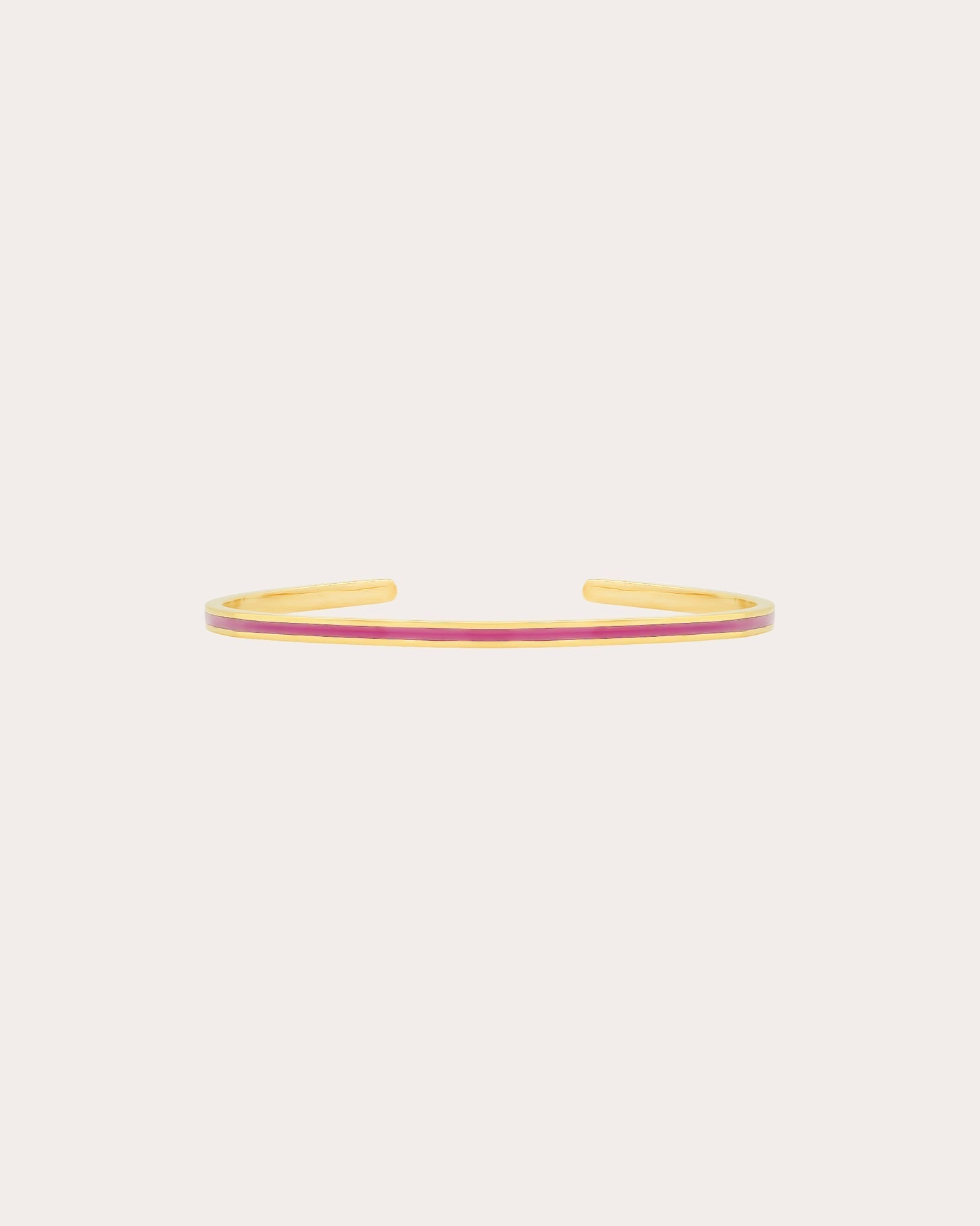 18K Gold Pink Enamel Cuff