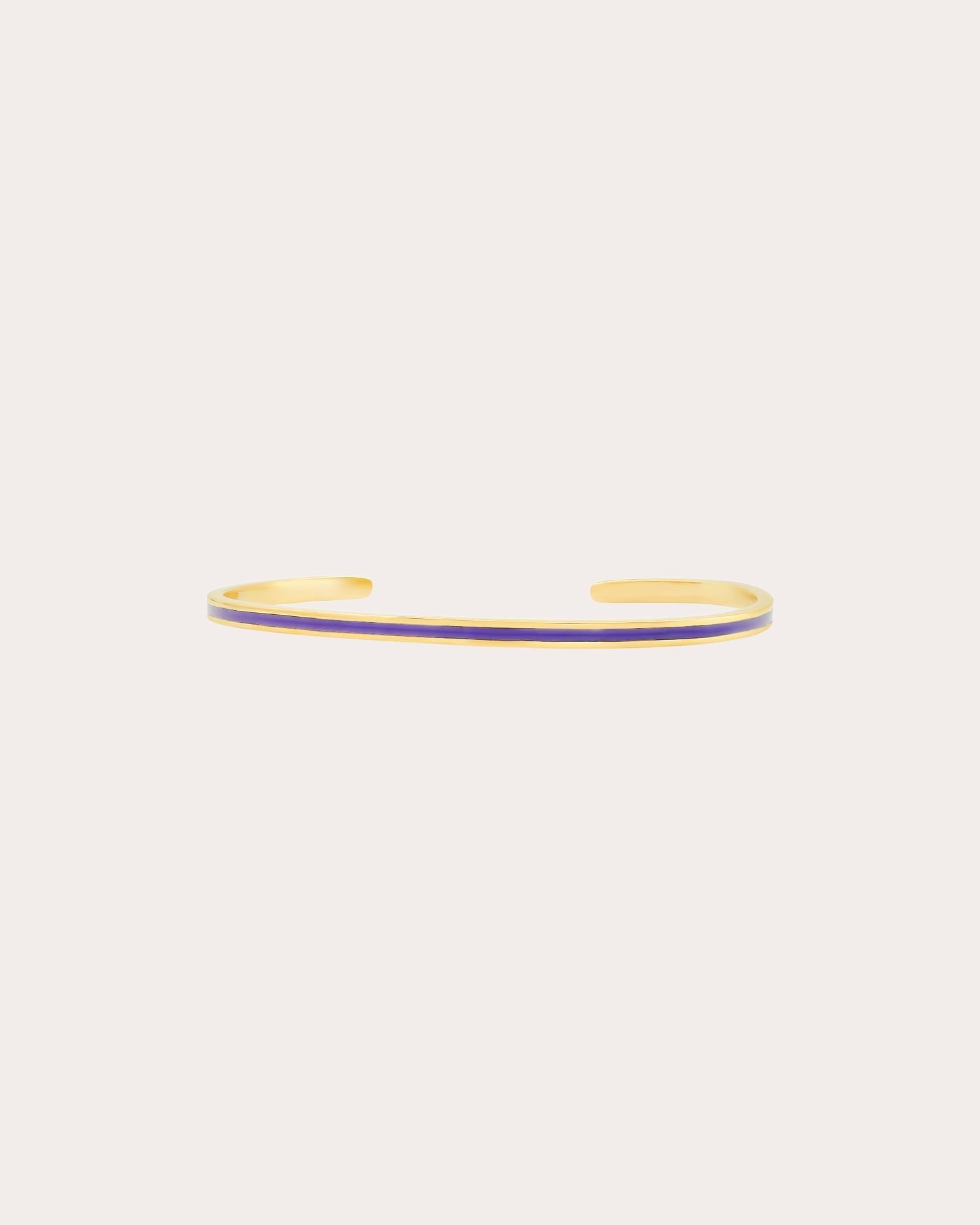 18K Gold Lilac Enamel Cuff