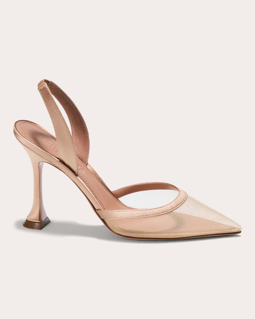 Esme 95 Satin Trimmed Mesh Slingback Pump