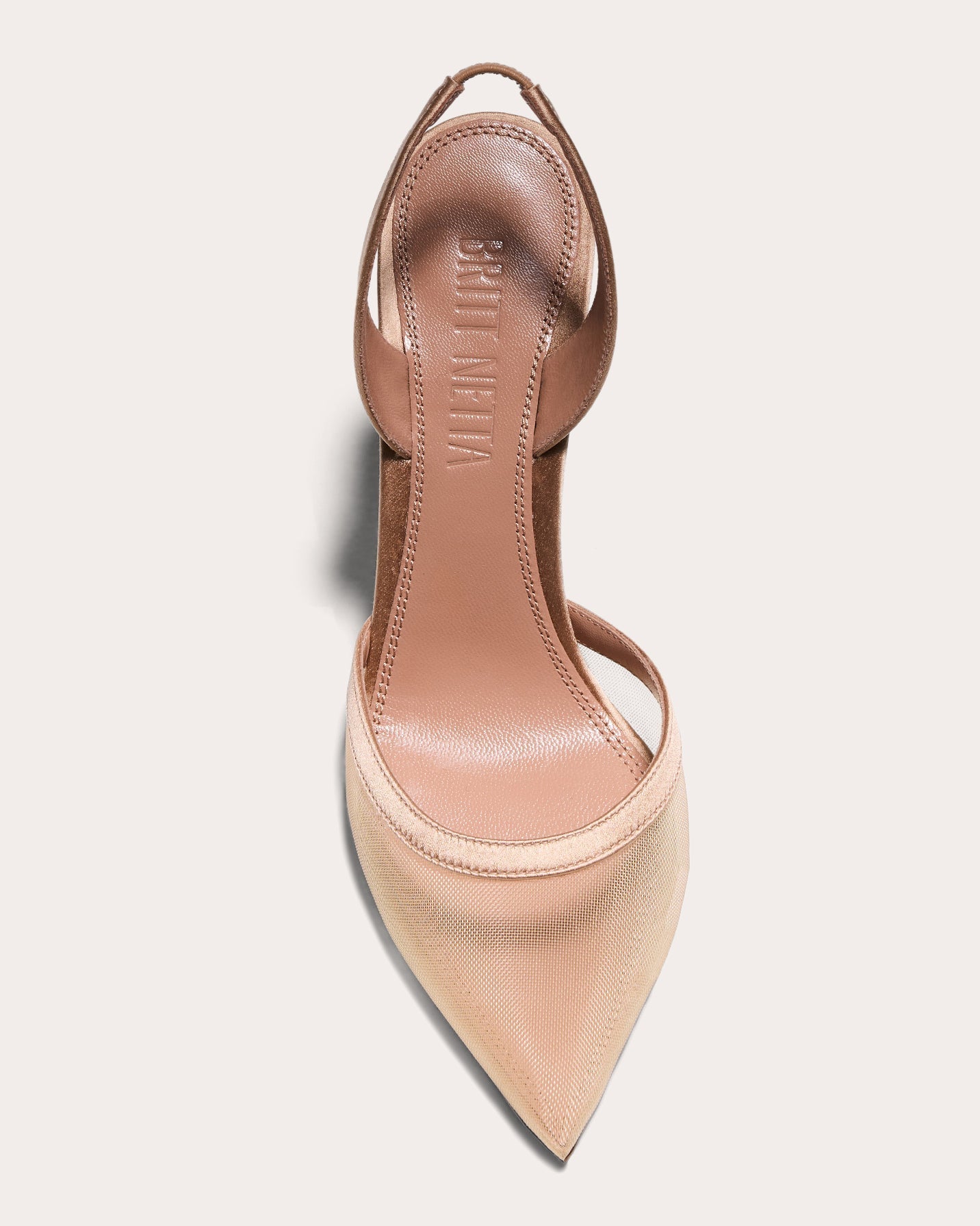 Esme 95 Satin Trimmed Mesh Slingback Pump