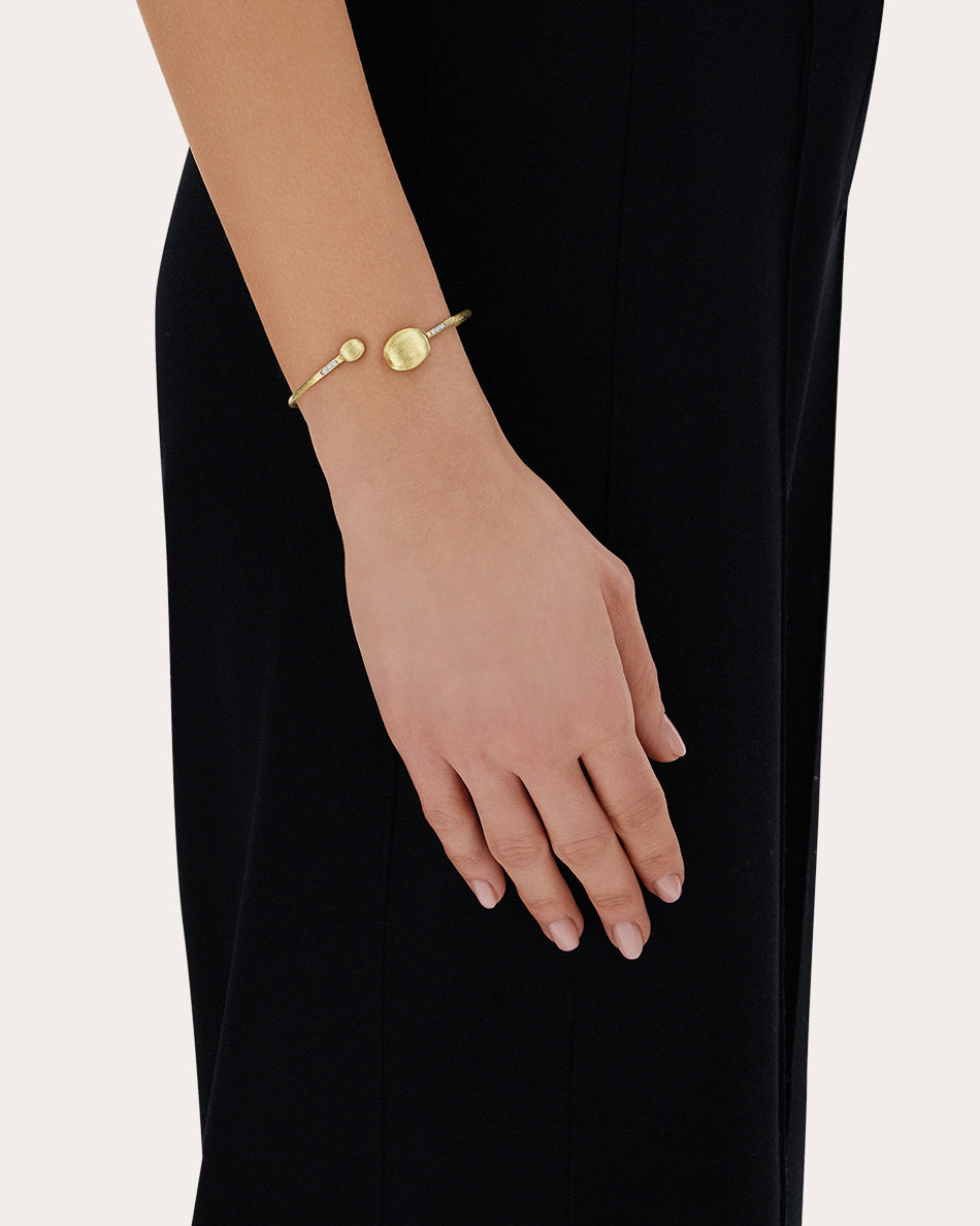 Elite 18K Gold Diamond Bangle