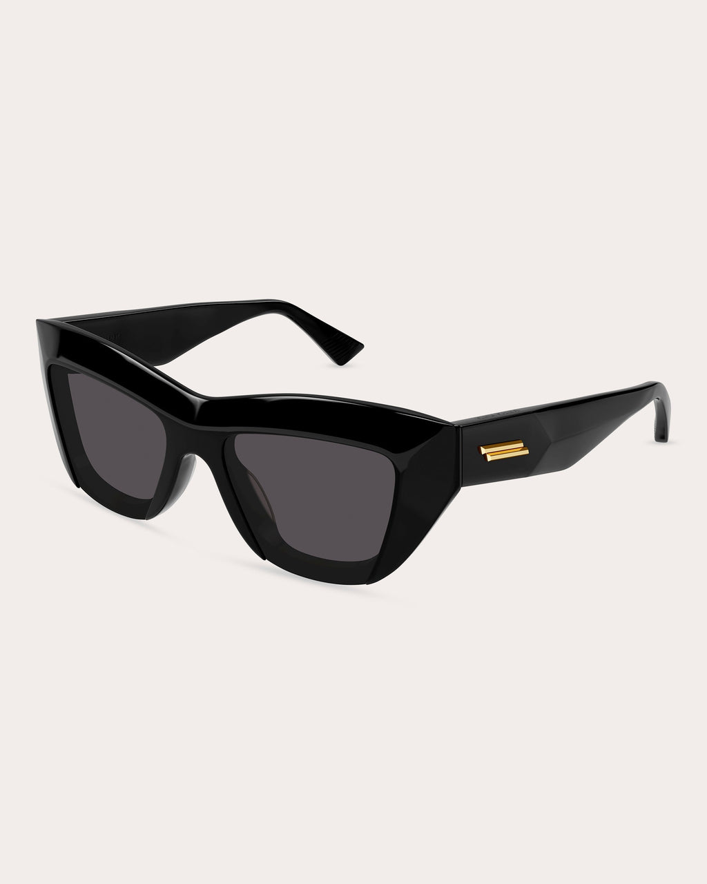 Shiny Black Rectangle Sunglasses
