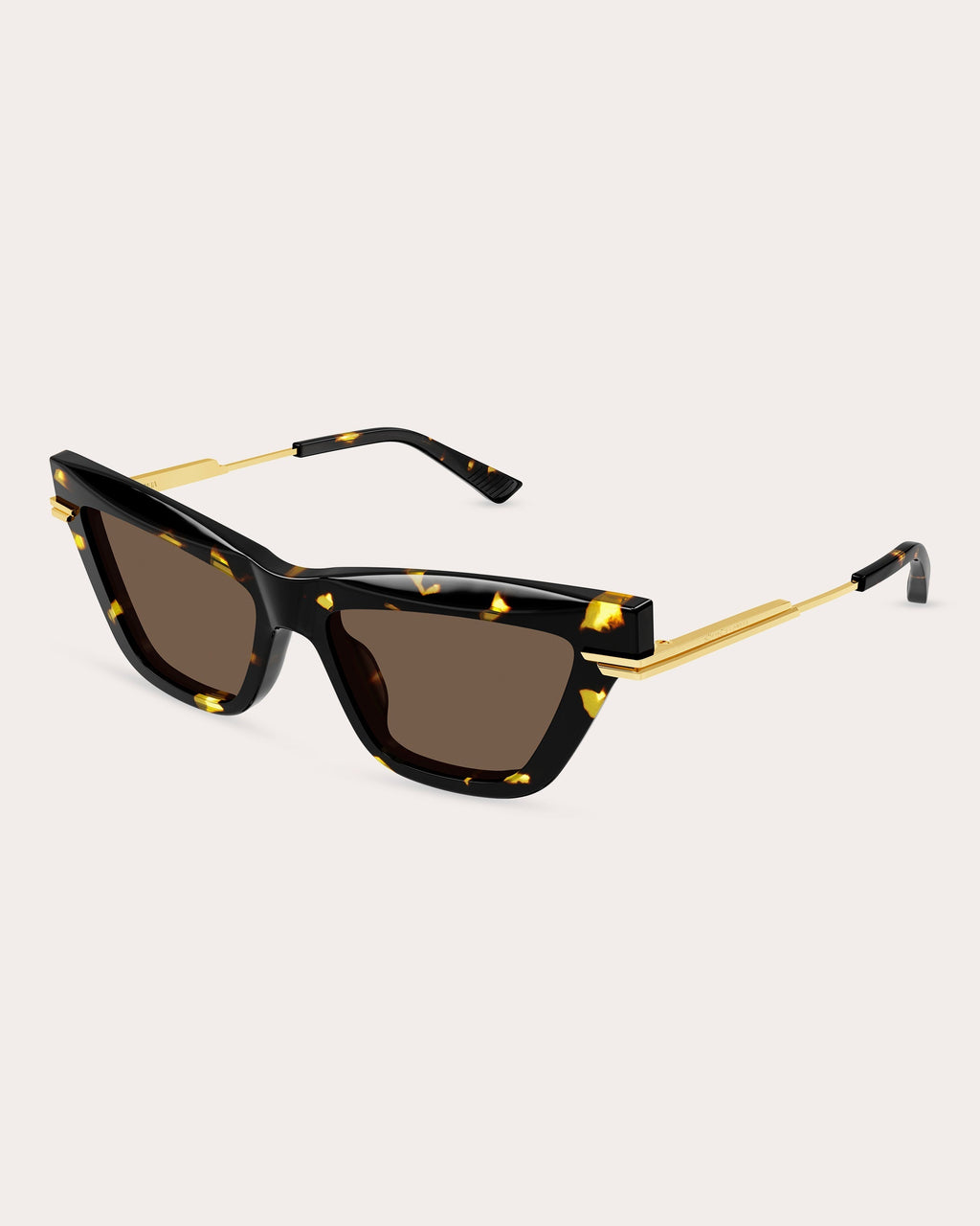 Shiny Spotted Havana Cat-Eye Sunglasses