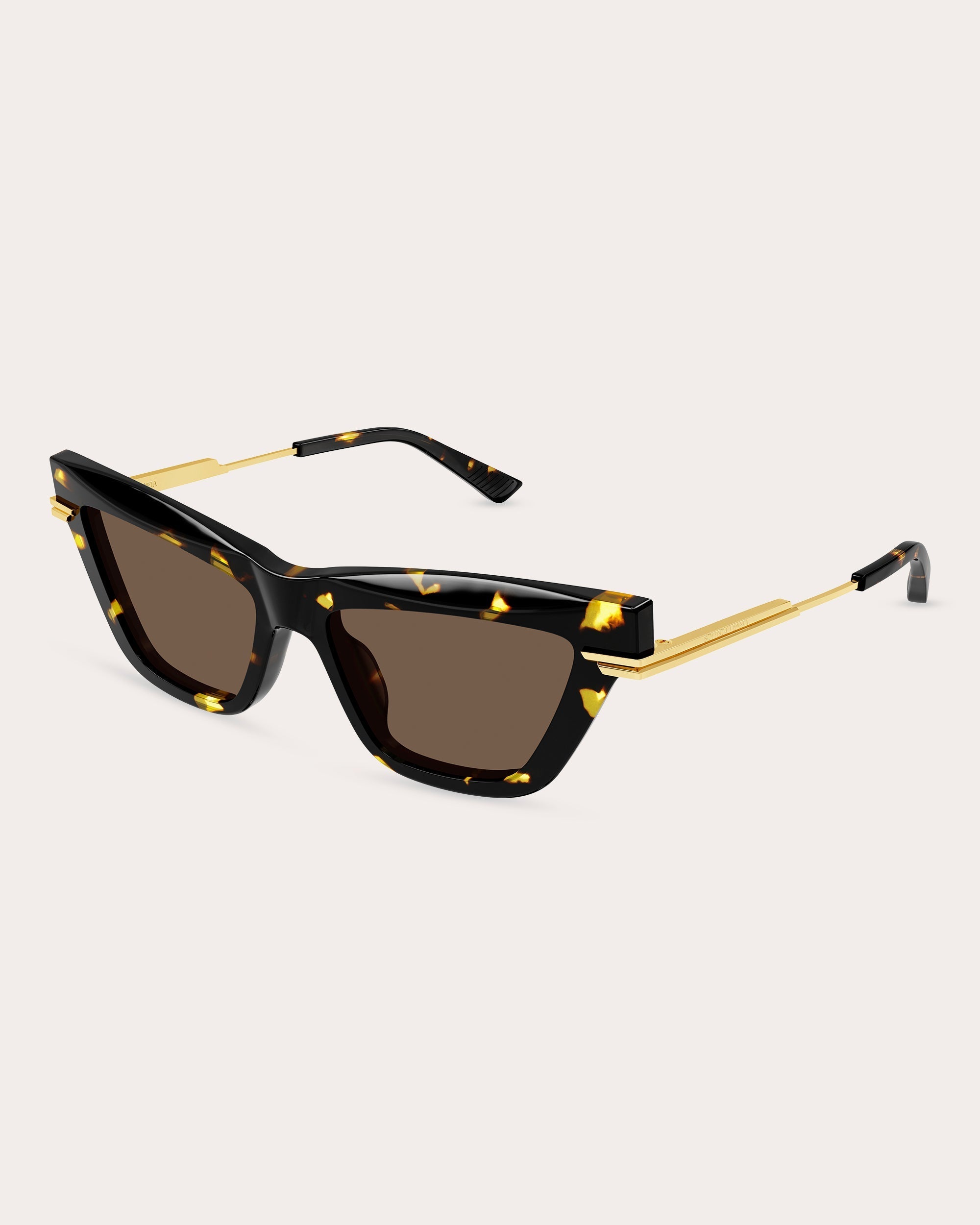 Shiny Spotted Havana Cat-Eye Sunglasses