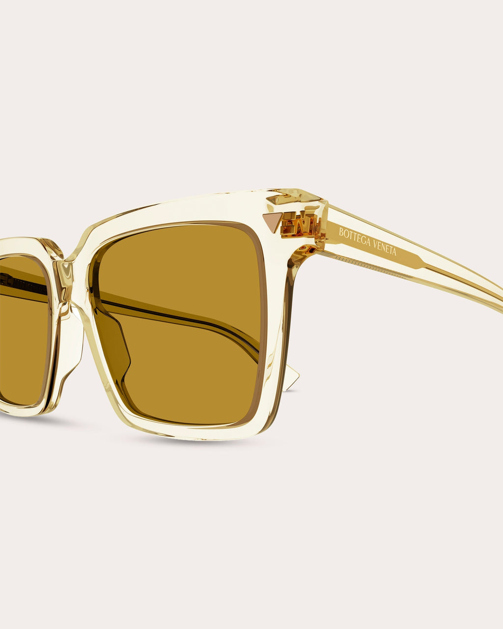 Triangle Stud Transparent Square Sunglasses