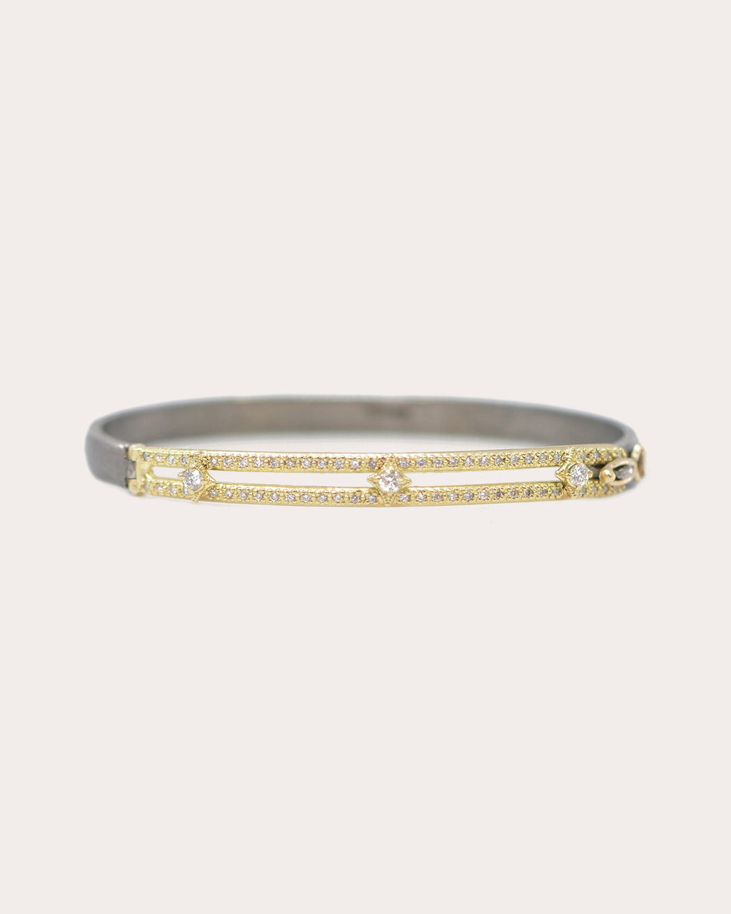 18K Gold Sterling Silver and Diamond Crivelli Bracelet