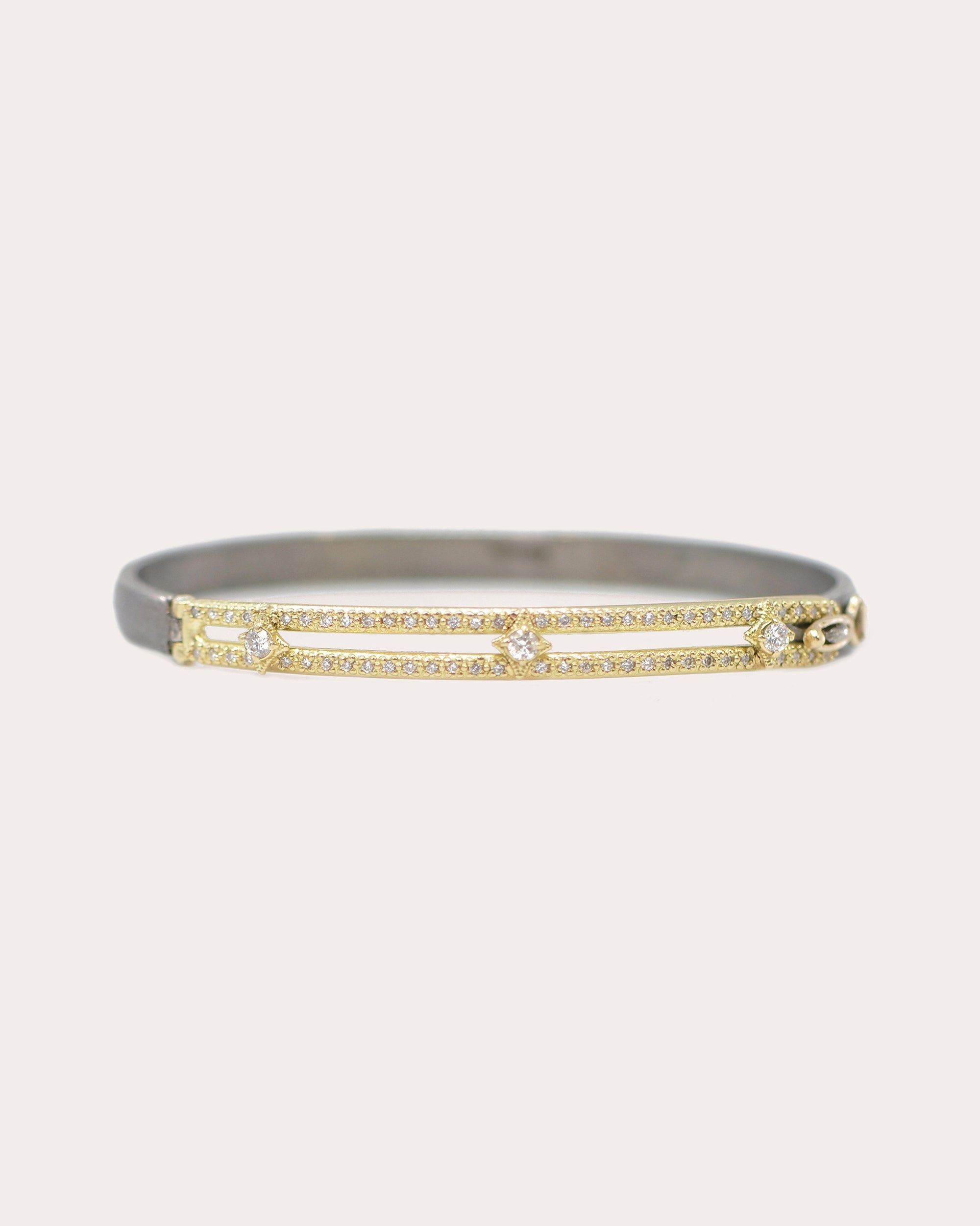 18K Gold Sterling Silver and Diamond Crivelli Bracelet