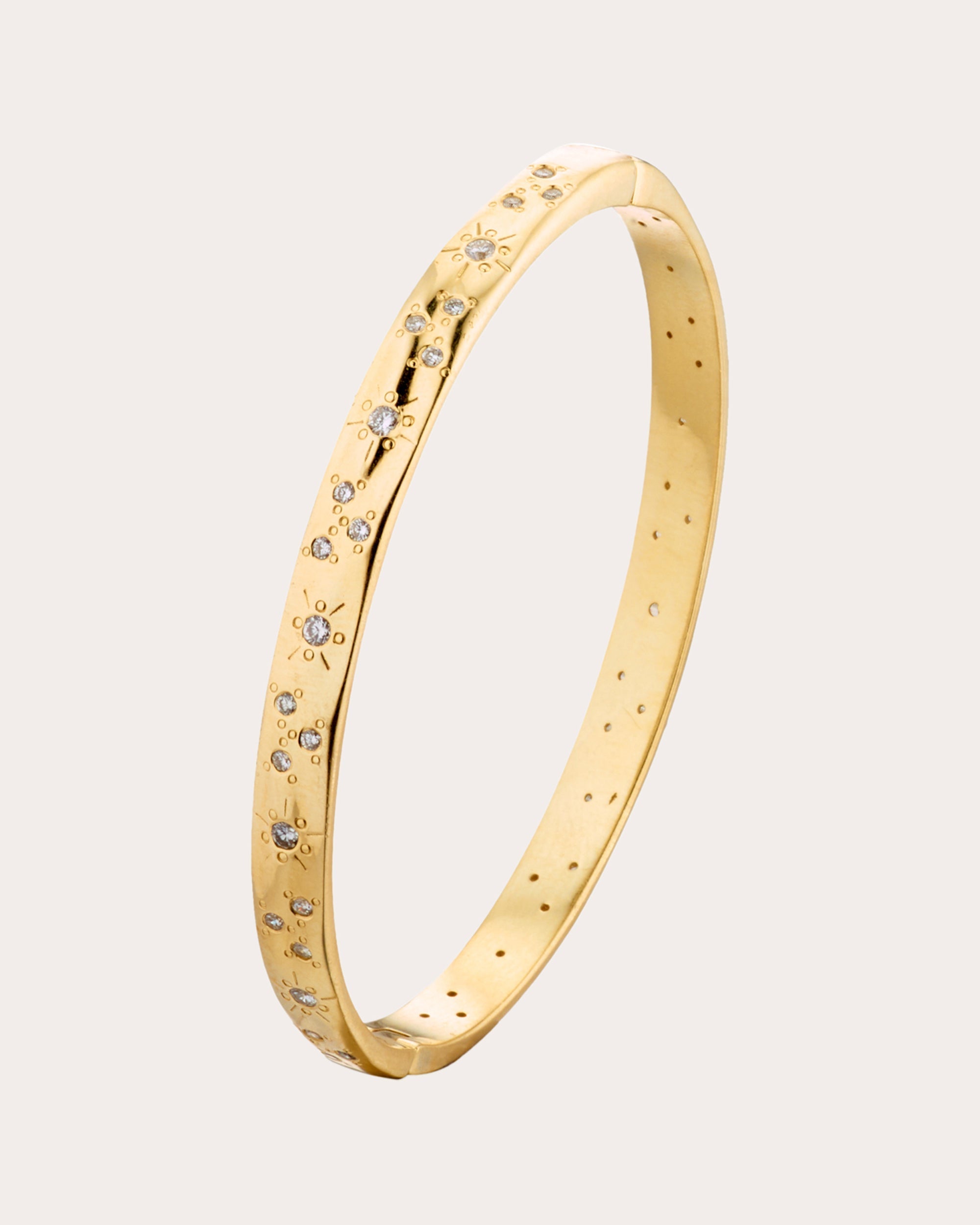 Fairy Dust 18K Gold Diamond Bangle