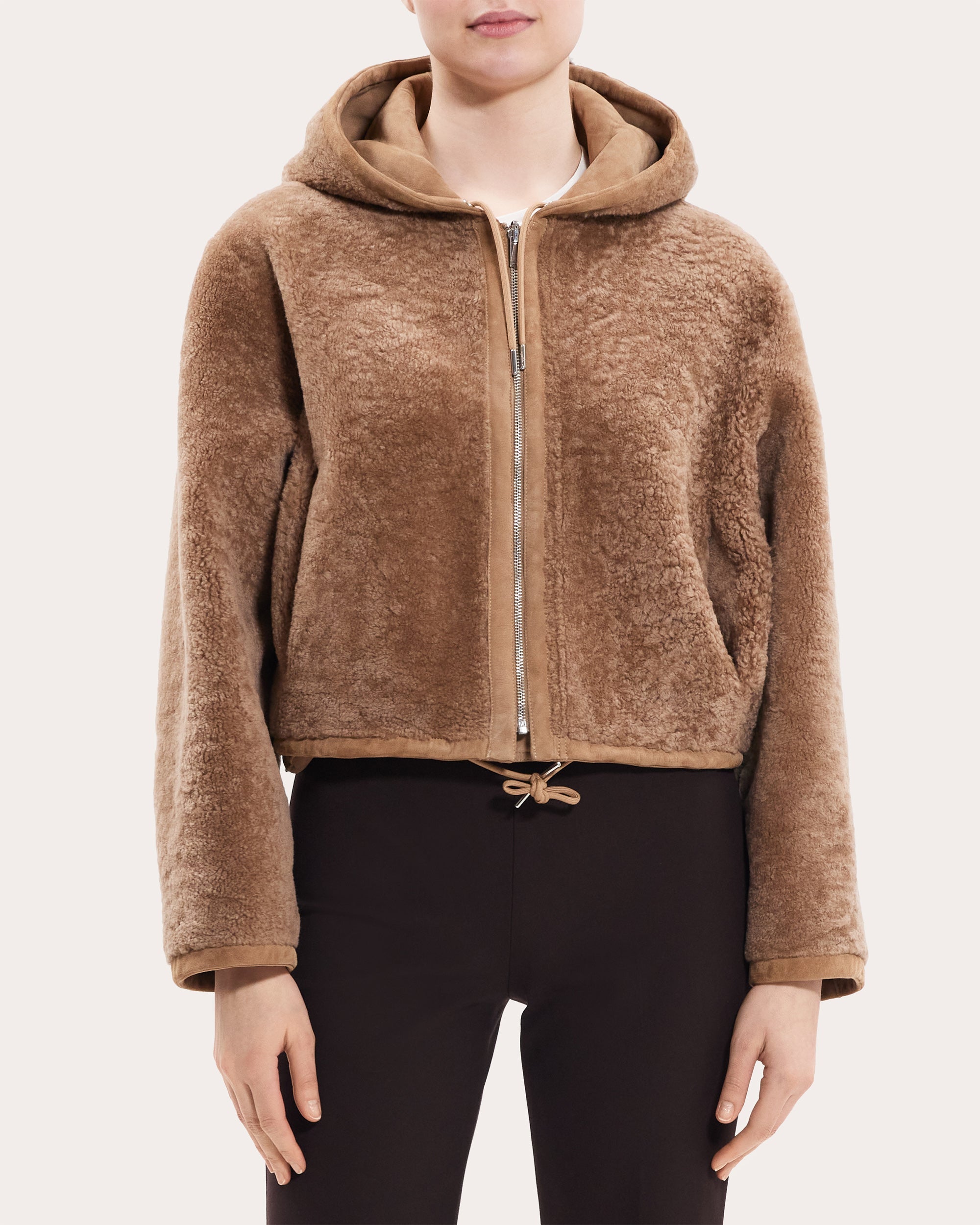 Cropped Shearling Parka