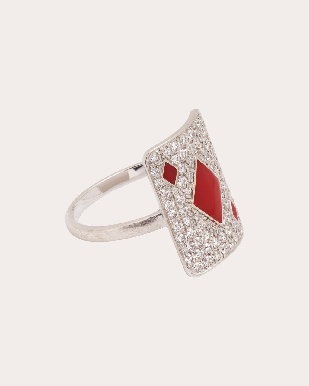 Honneur 18K Gold Lacquer and Lab-Grown Diamond Pinky Ring