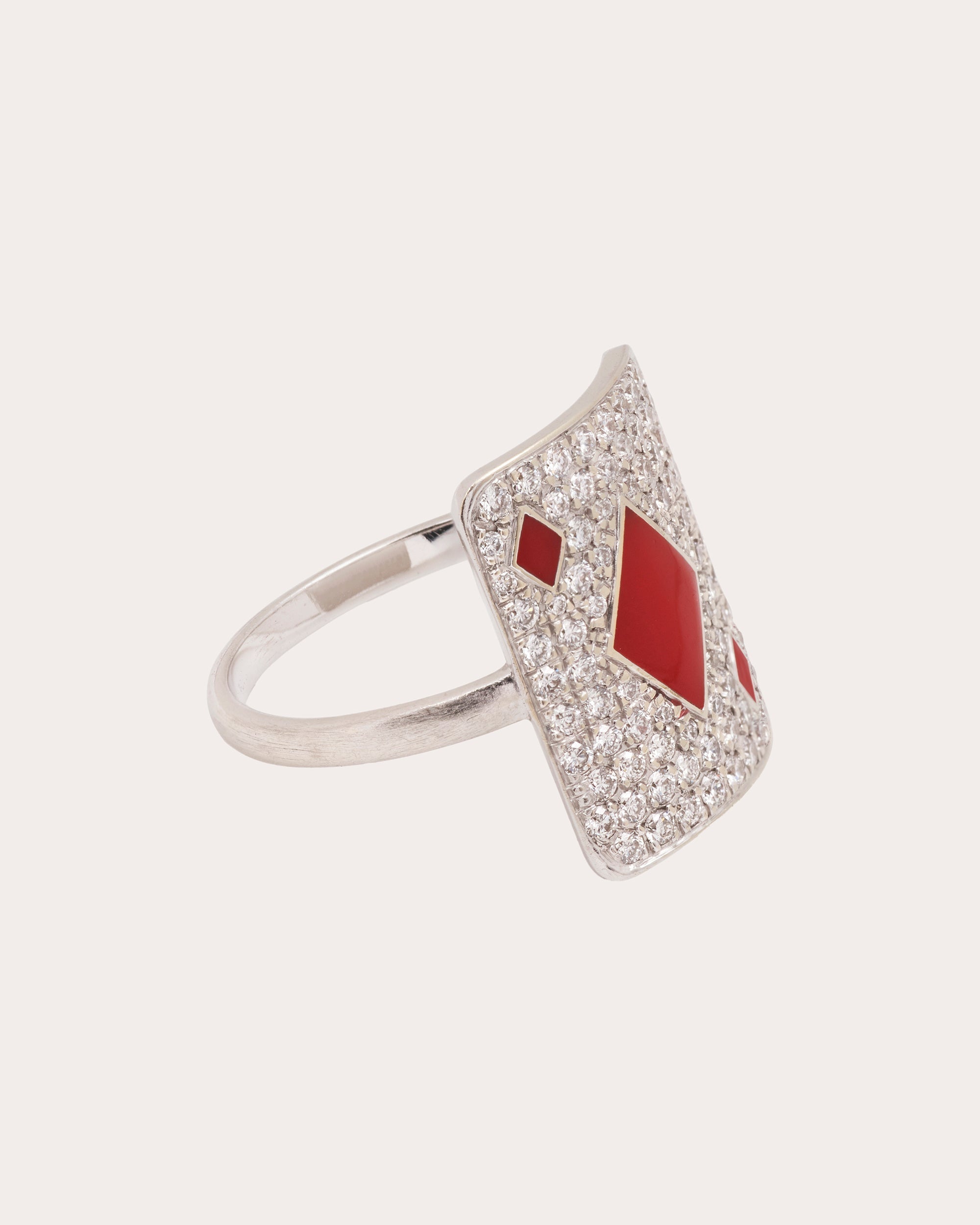 Honneur 18K Gold Lacquer and Lab-Grown Diamond Pinky Ring