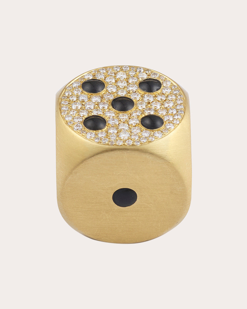 Mini Hasard 18K Gold Lacquer and Lab-Grown Diamond Ring