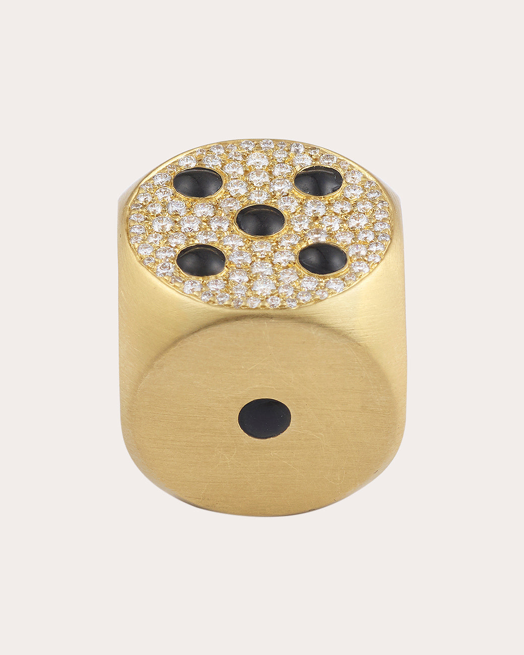 Mini Hasard 18K Gold Lacquer and Lab-Grown Diamond Ring