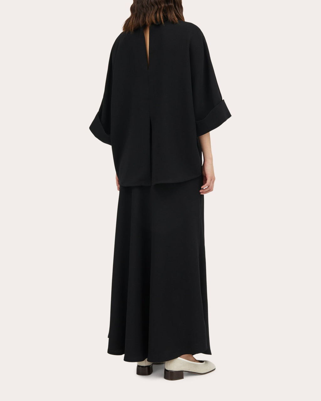 Nimo Crepe-Georgette Maxi Skirt