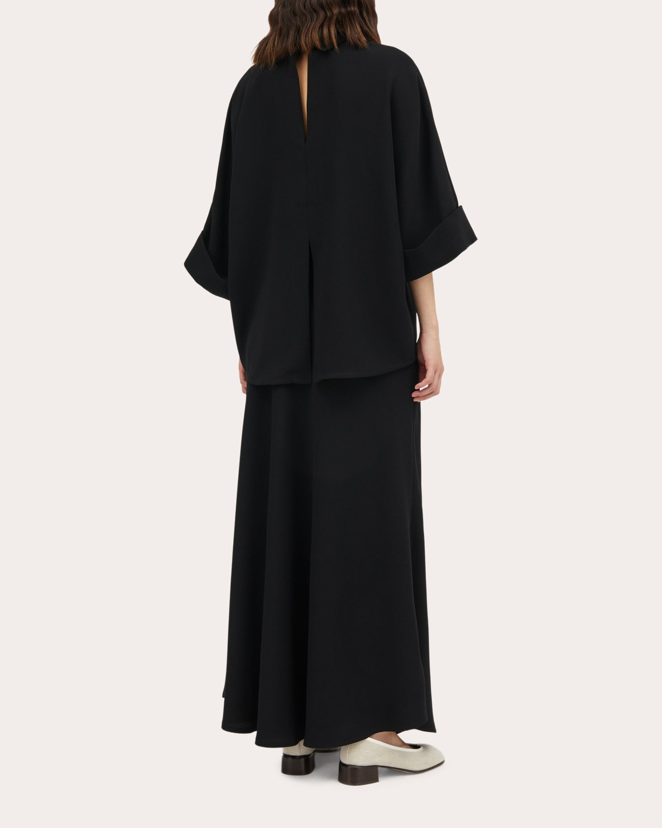 Nimo Crepe-Georgette Maxi Skirt
