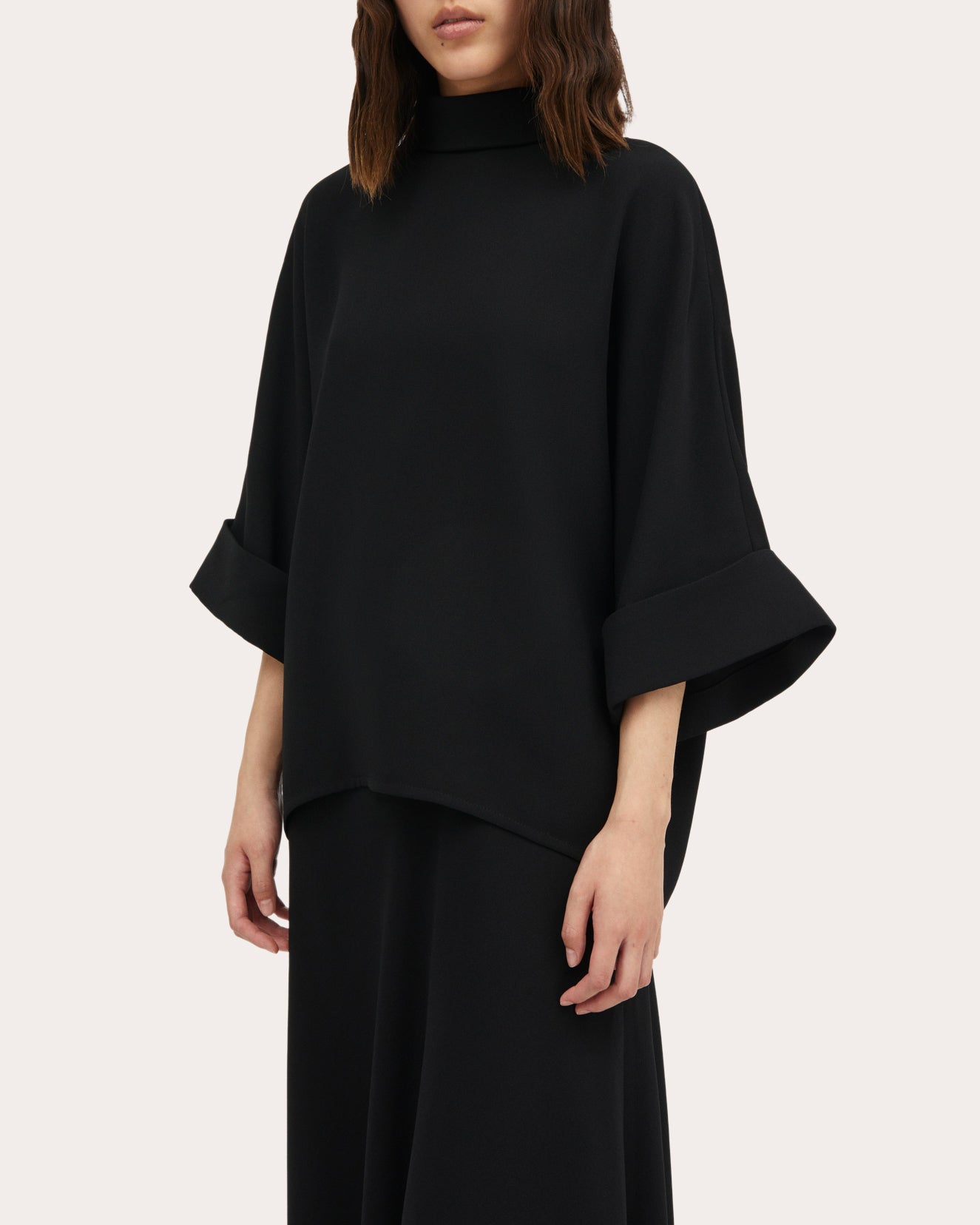Bailee Asymmetric Crepe-Georgette Blouse