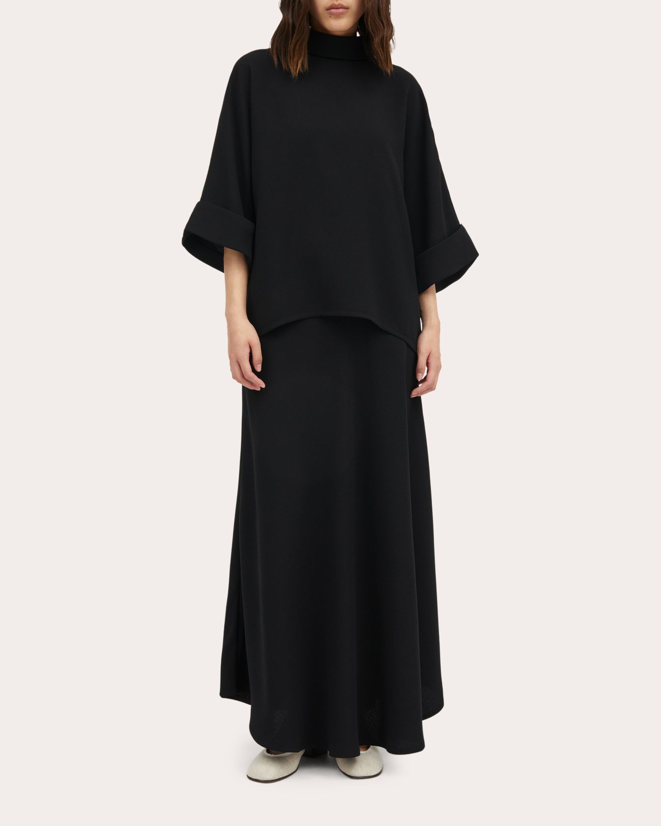 Bailee Asymmetric Crepe-Georgette Blouse
