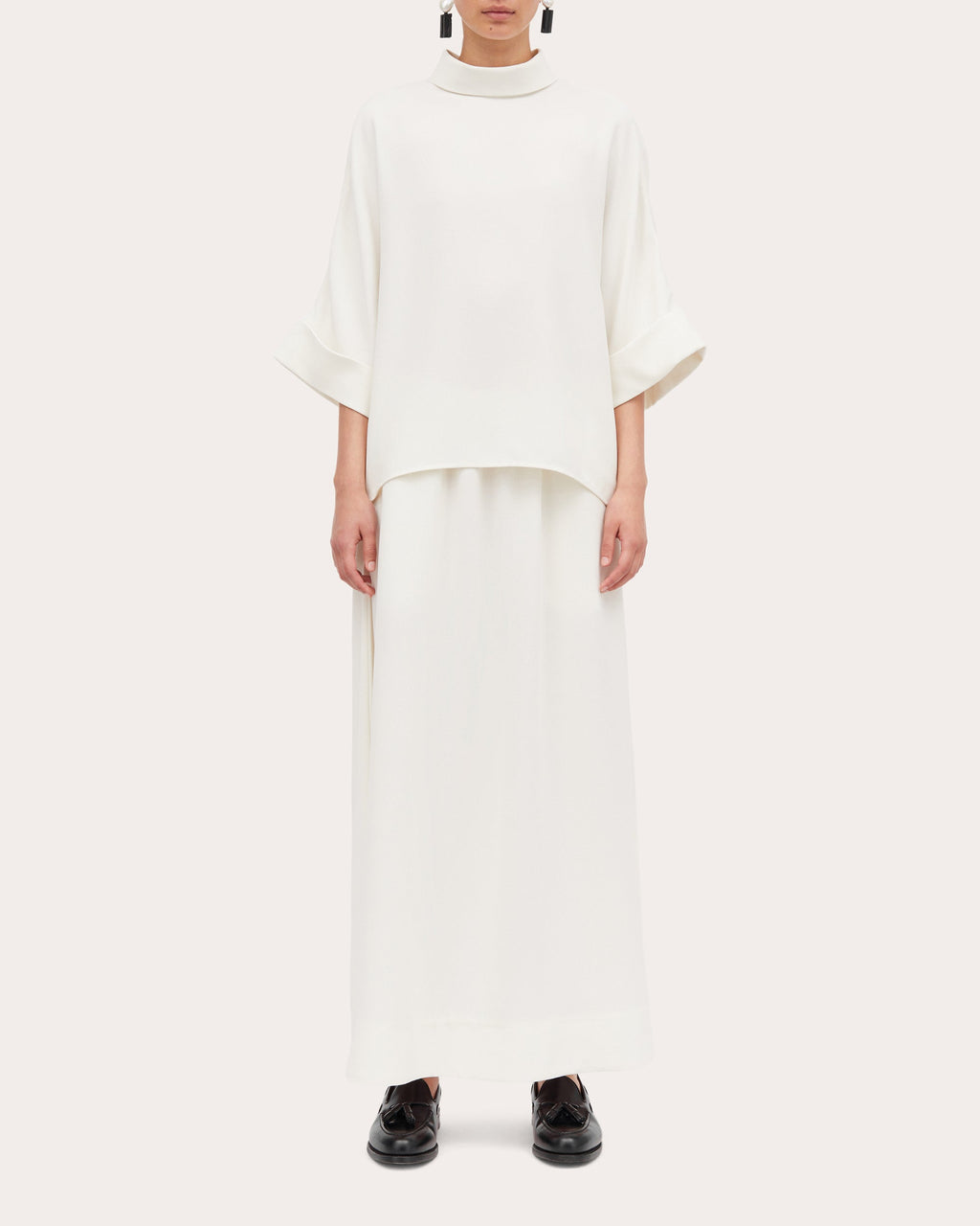Nasha Crepe-Georgette Midi Skirt