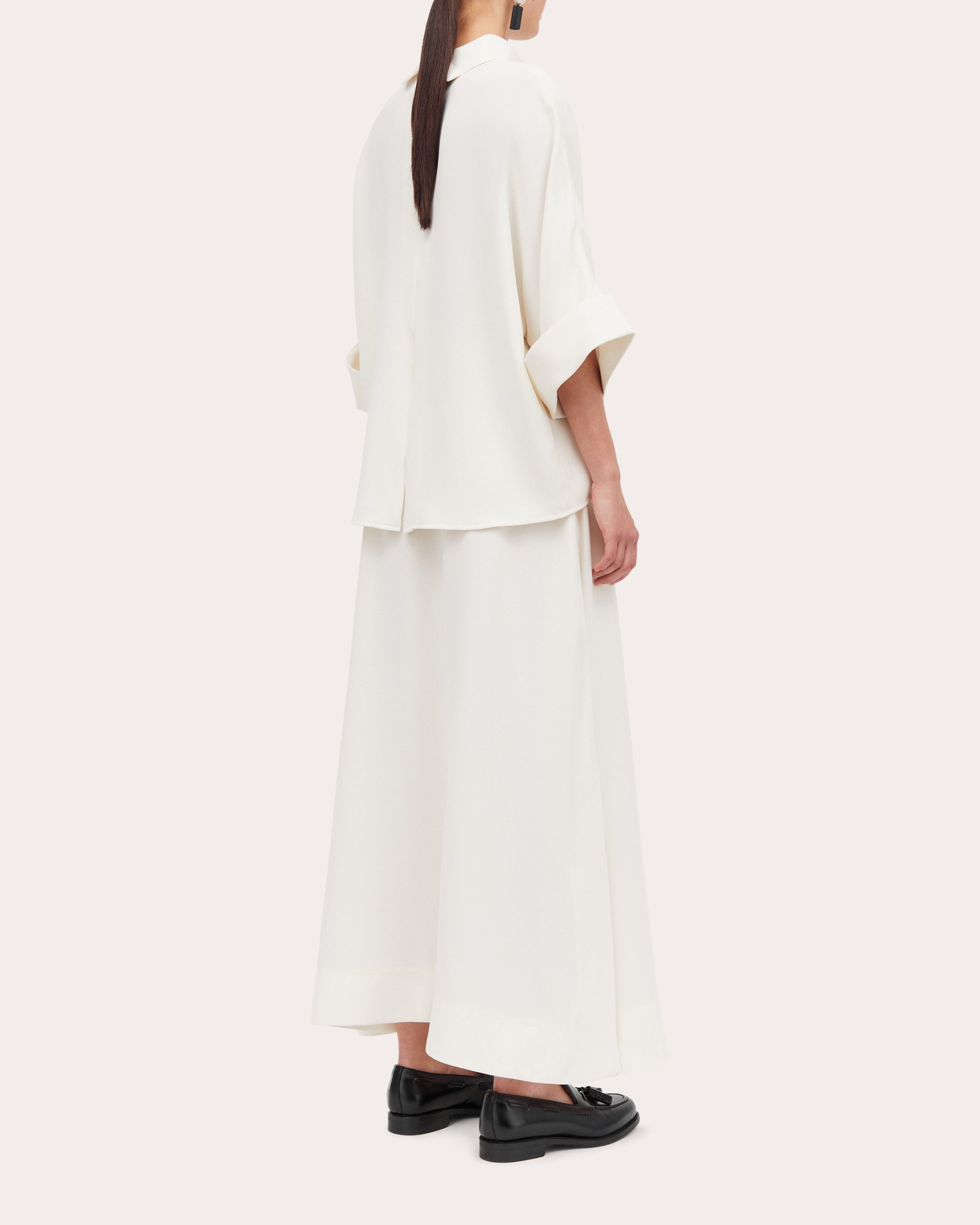 Nasha Crepe-Georgette Midi Skirt