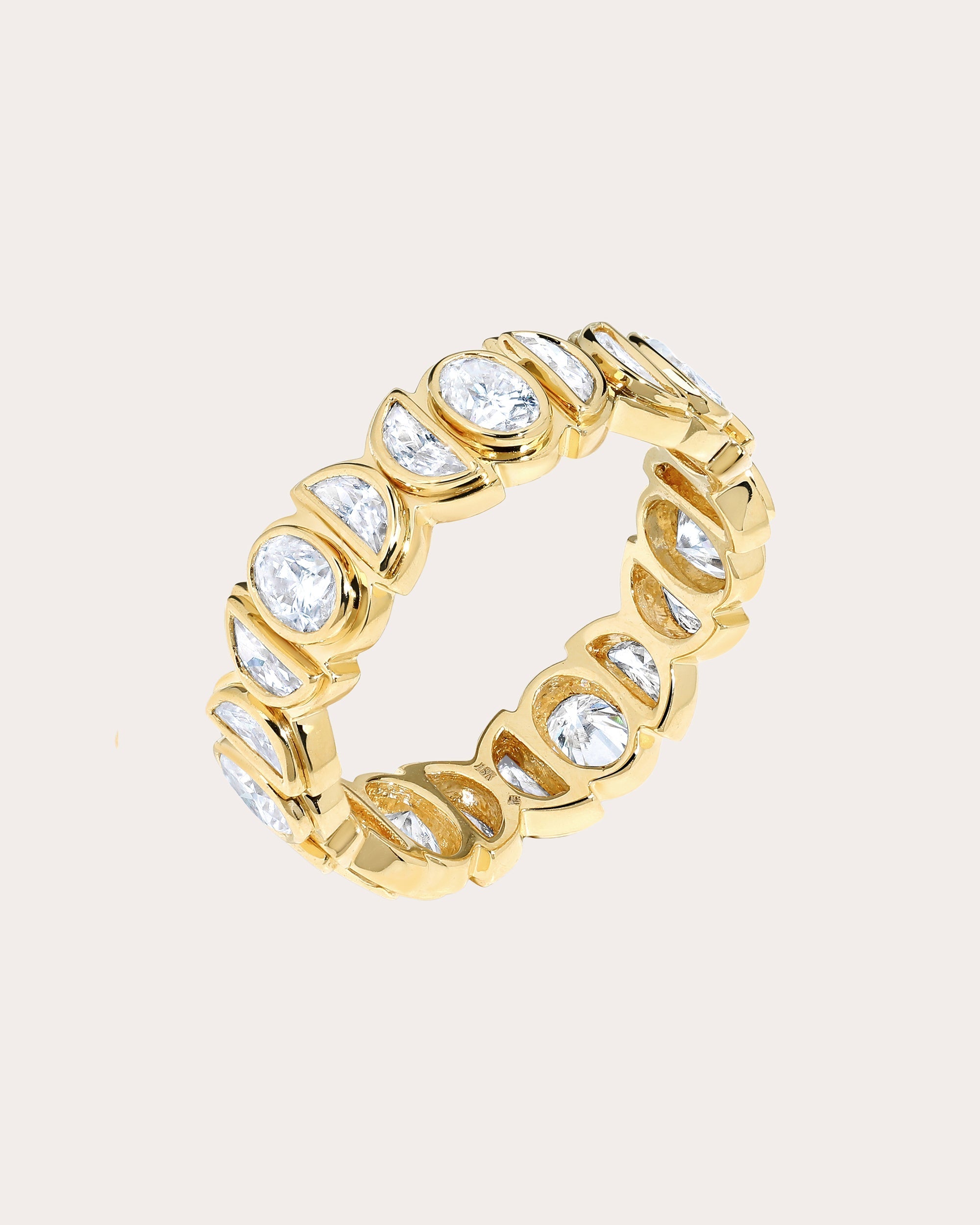 Bebe 18K Gold Diamond Eternity Ring