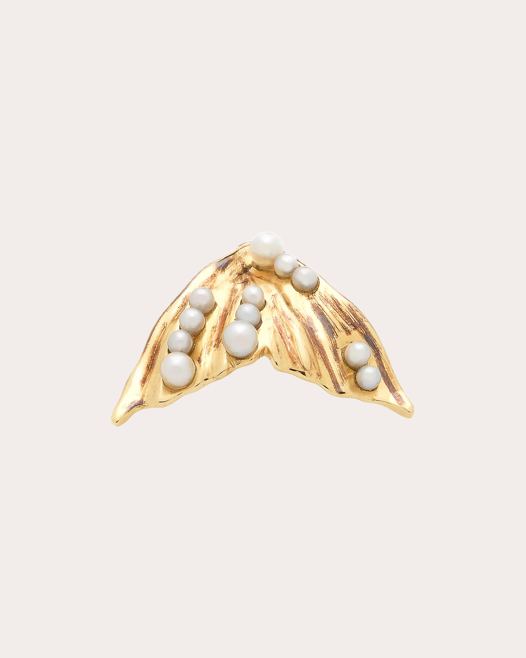 Flipper 18K Gold Pearl and Diamond Single Earring