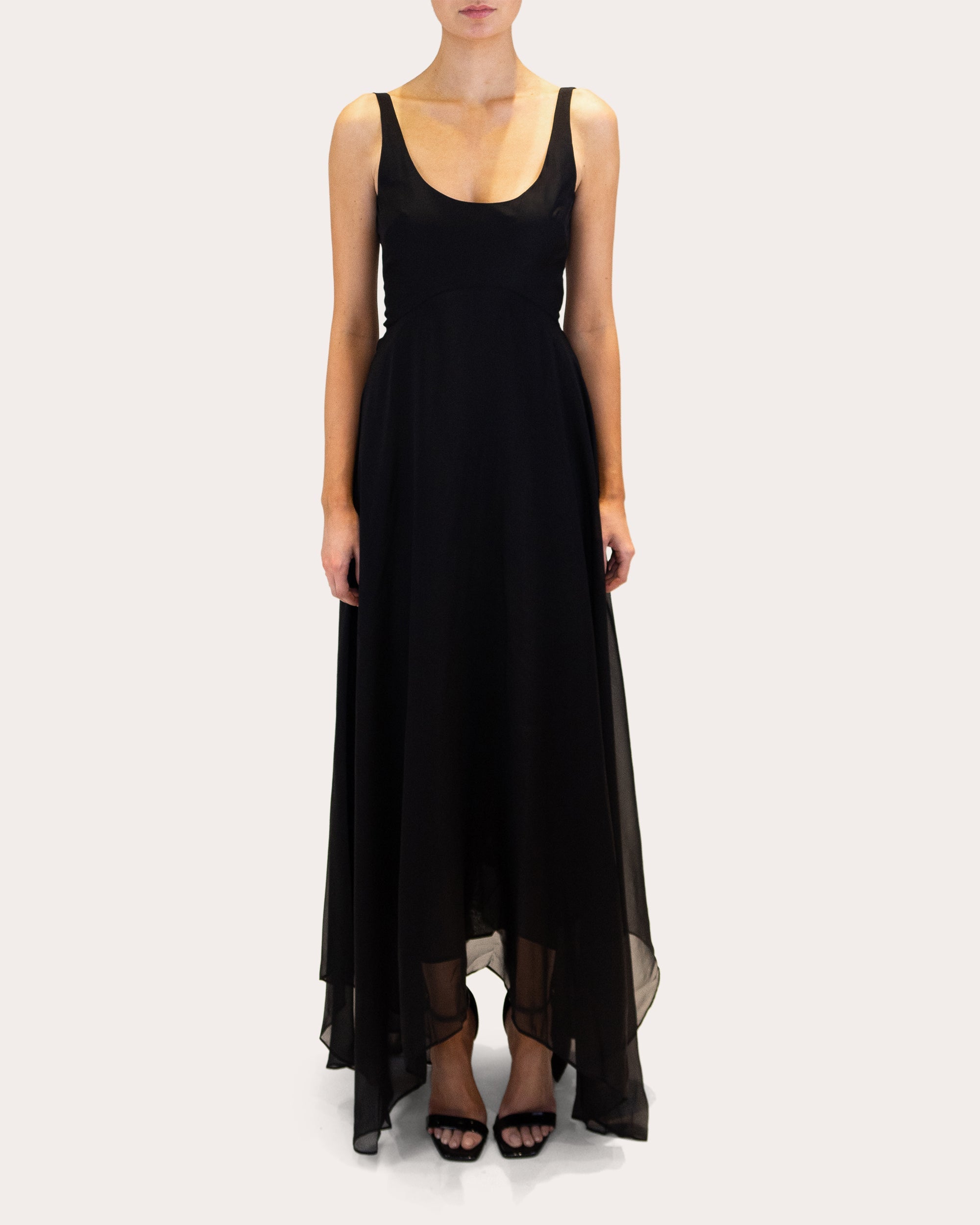 Bria Silk Chiffon High-Low Dress