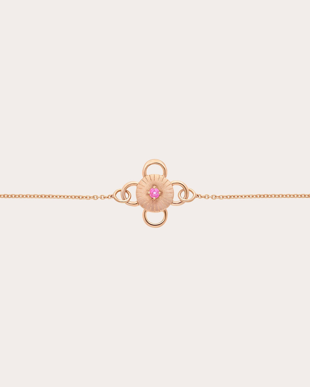 Baby Bolt 18K Gold Pink Sapphire Bracelet