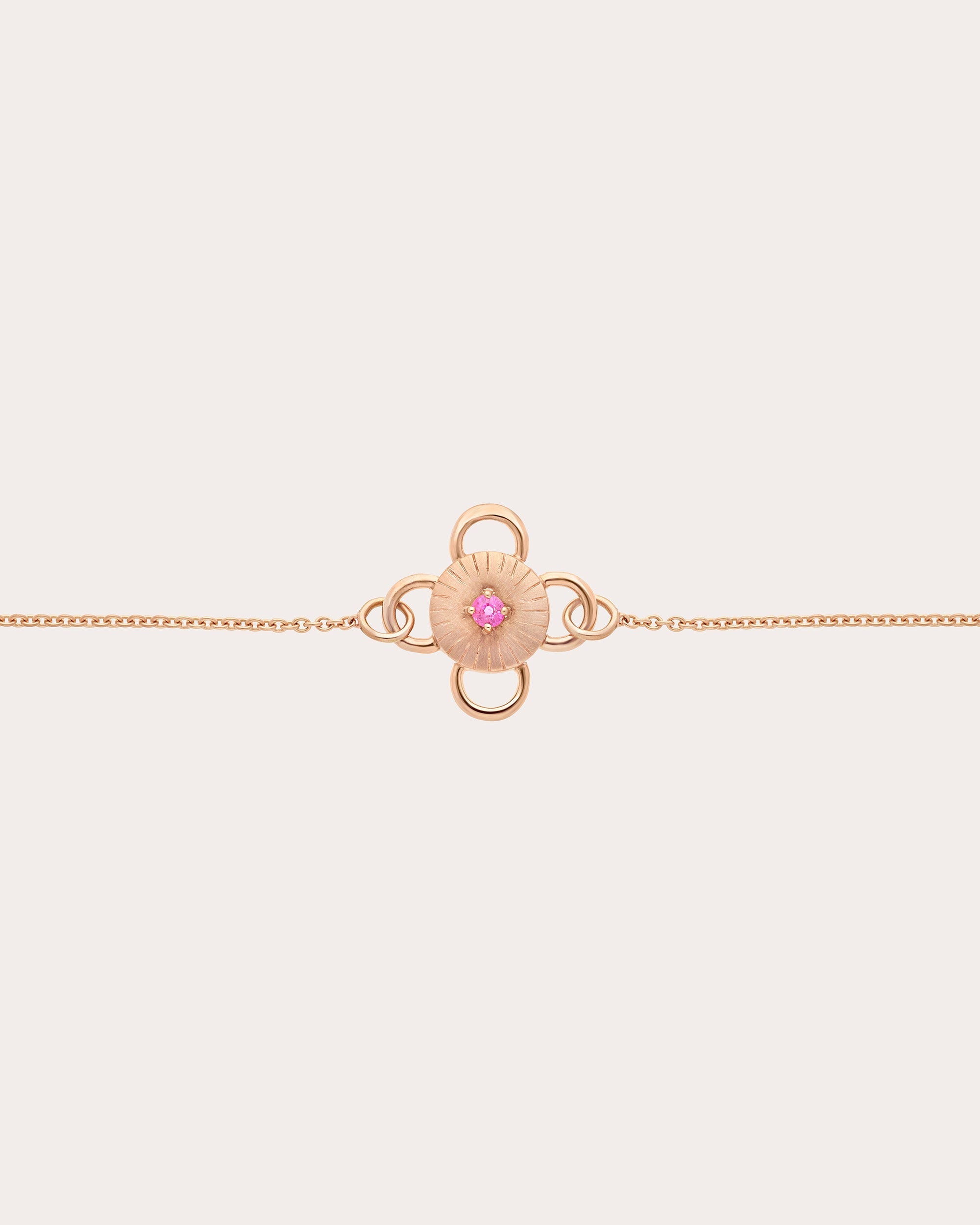 Baby Bolt 18K Gold Pink Sapphire Bracelet