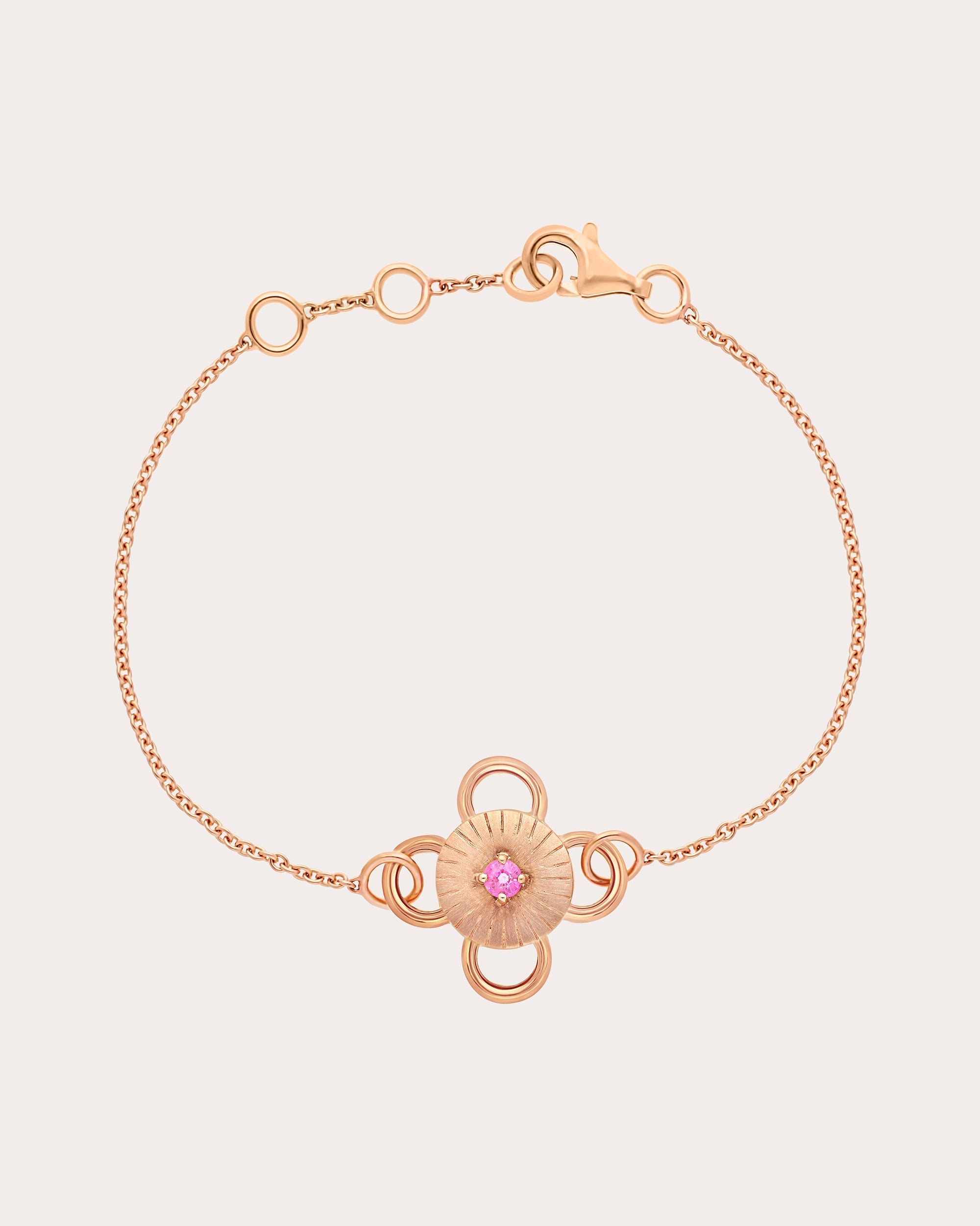 Baby Bolt 18K Gold Pink Sapphire Bracelet