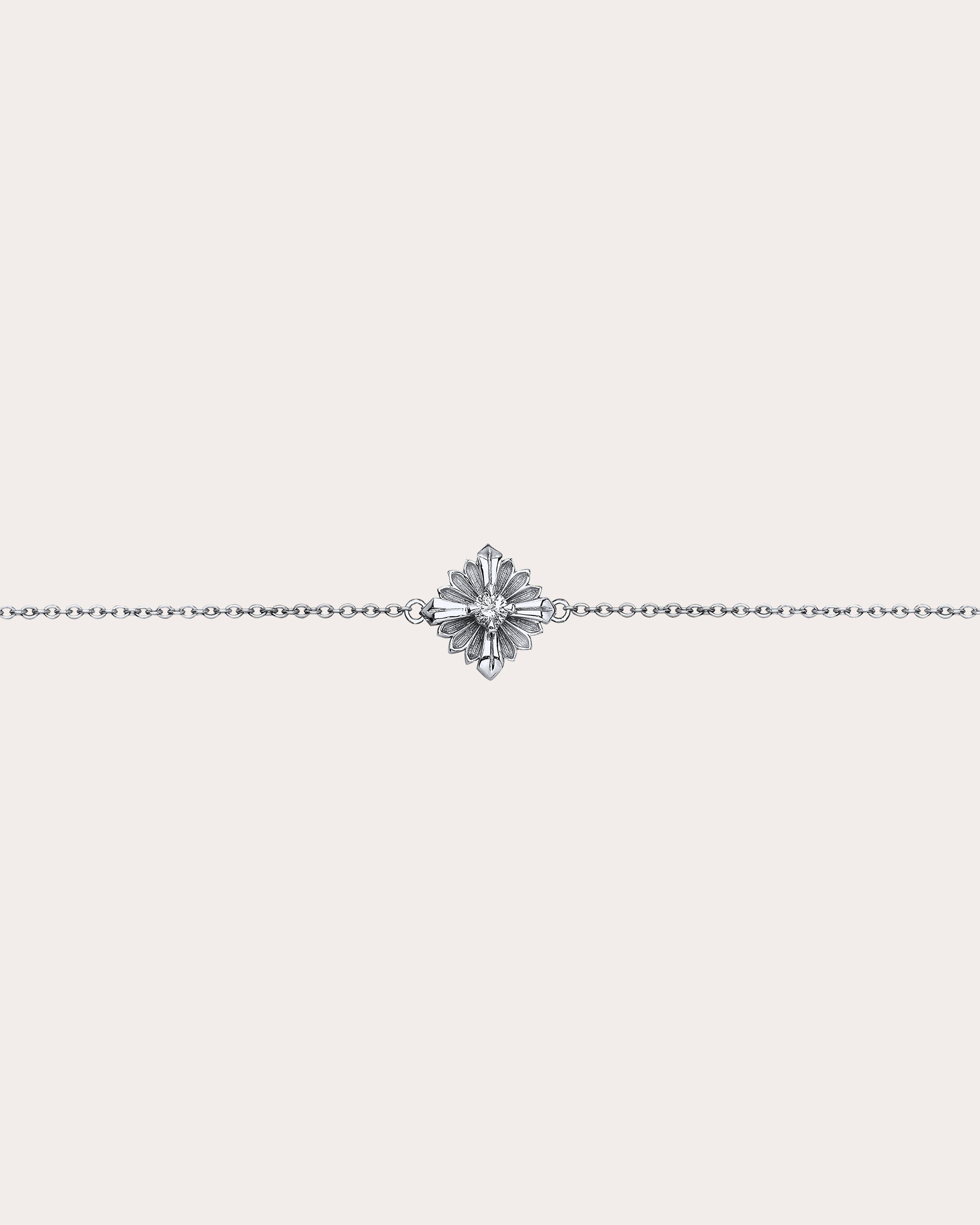 Stamp 18K Gold Diamond Bracelet