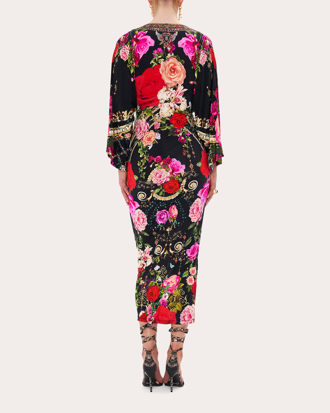Long Split-Front Twist Dress