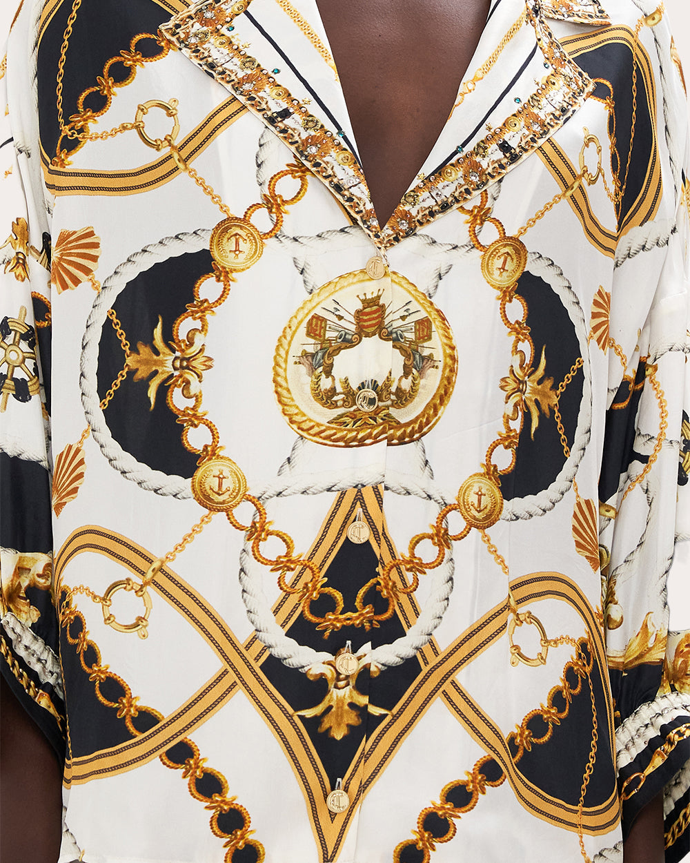 Gathered-Cuff Shirt