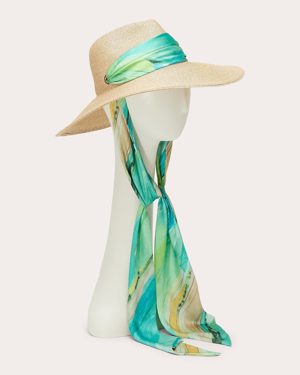 Cassidy Printed Satin-Trimmed Fedora