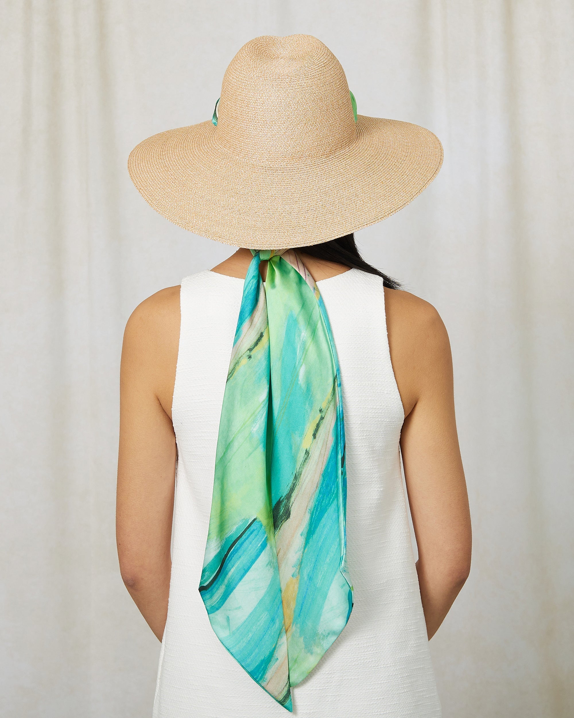 Cassidy Printed Satin-Trimmed Fedora