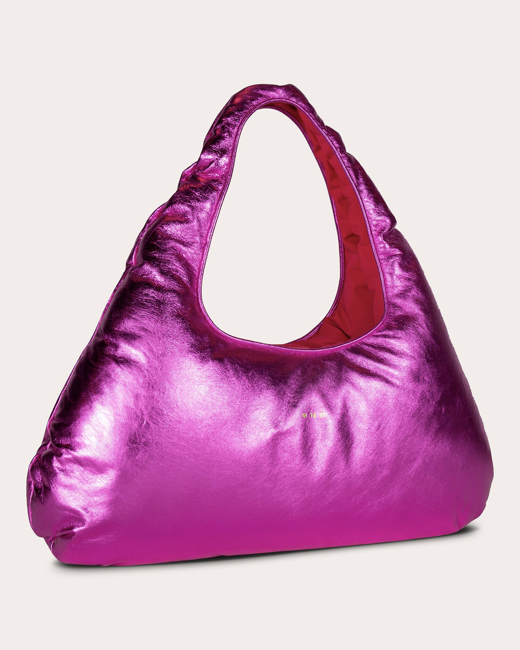 Large Cloud Metallic-Leather Shoulder Bag