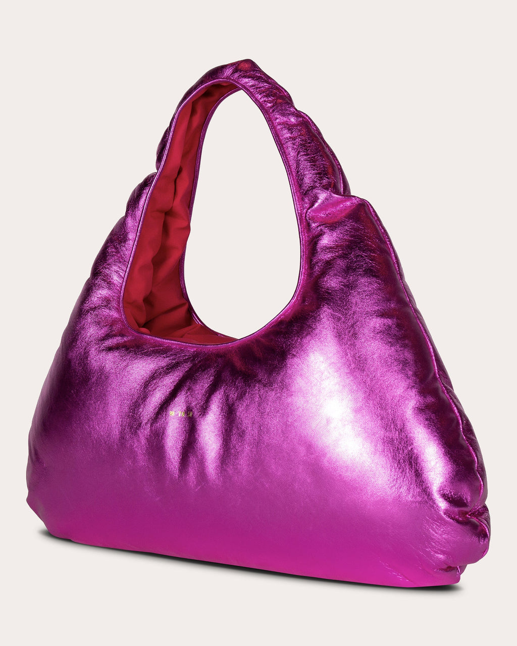 Large Cloud Metallic-Leather Shoulder Bag