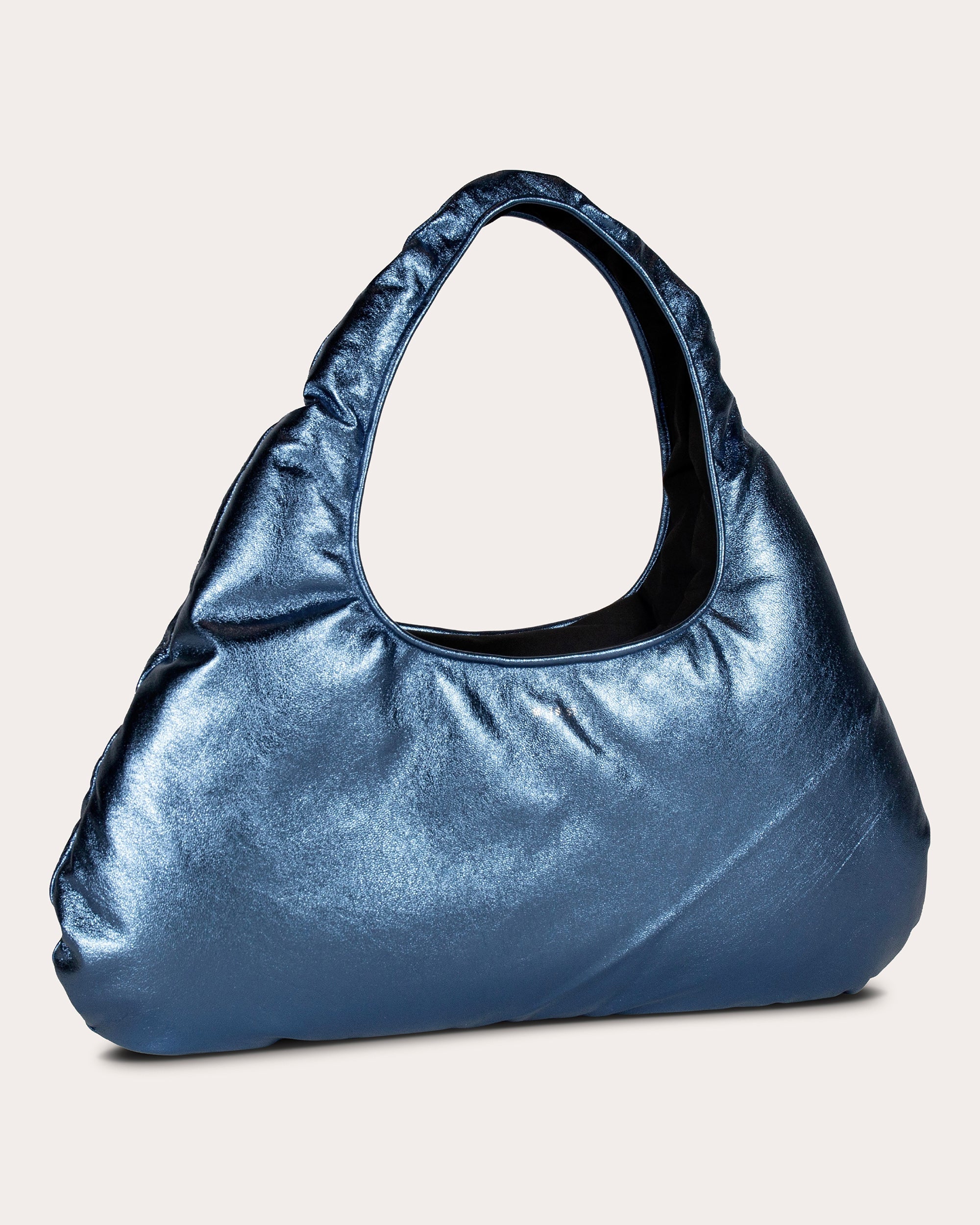 Large Cloud Metallic-Leather Shoulder Bag